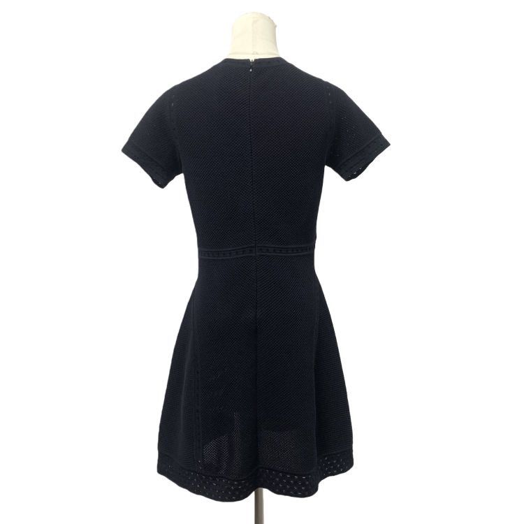 Chanel Chanel Black Knit Short Sleeve Dress Size 38 Size S / US 4 / IT 40 - 2 Thumbnail