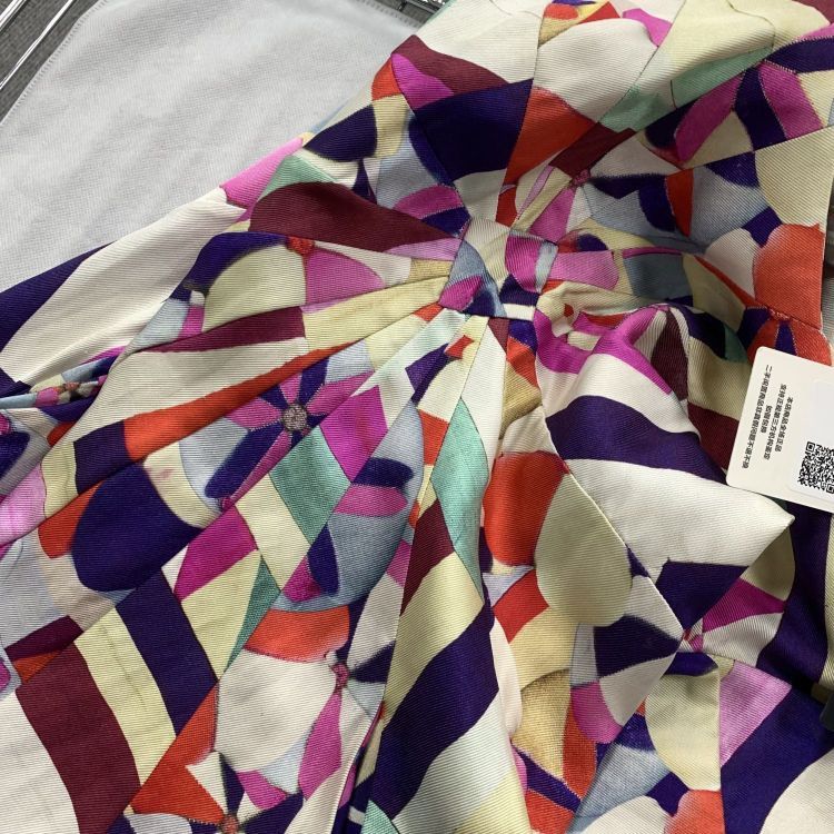 Chanel Chanel Multicolor Geometric Silk Midi Dress Size 38 Size S / US 4 / IT 40 - 6 Thumbnail