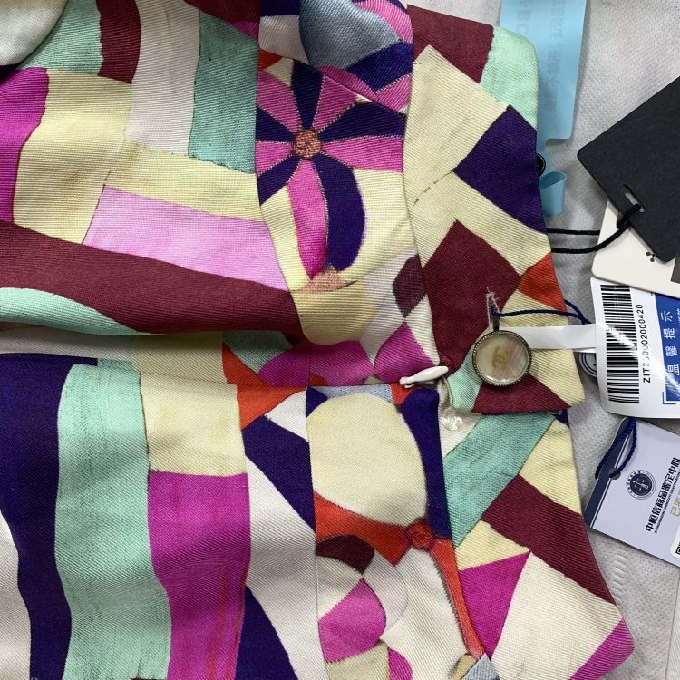 Chanel Chanel Multicolor Geometric Silk Midi Dress Size 38 Size S / US 4 / IT 40 - 5 Thumbnail
