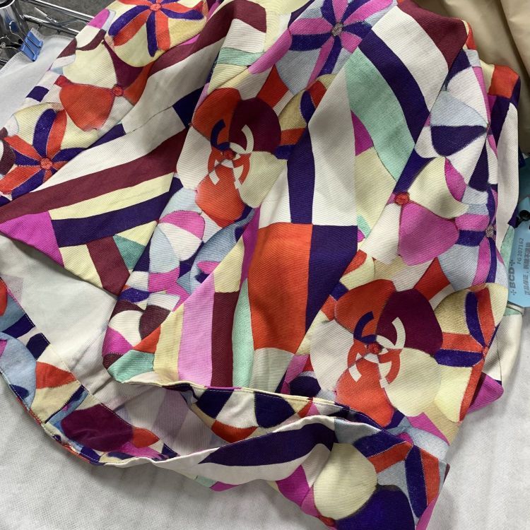 Chanel Chanel Multicolor Geometric Silk Midi Dress Size 38 Size S / US 4 / IT 40 - 7 Thumbnail