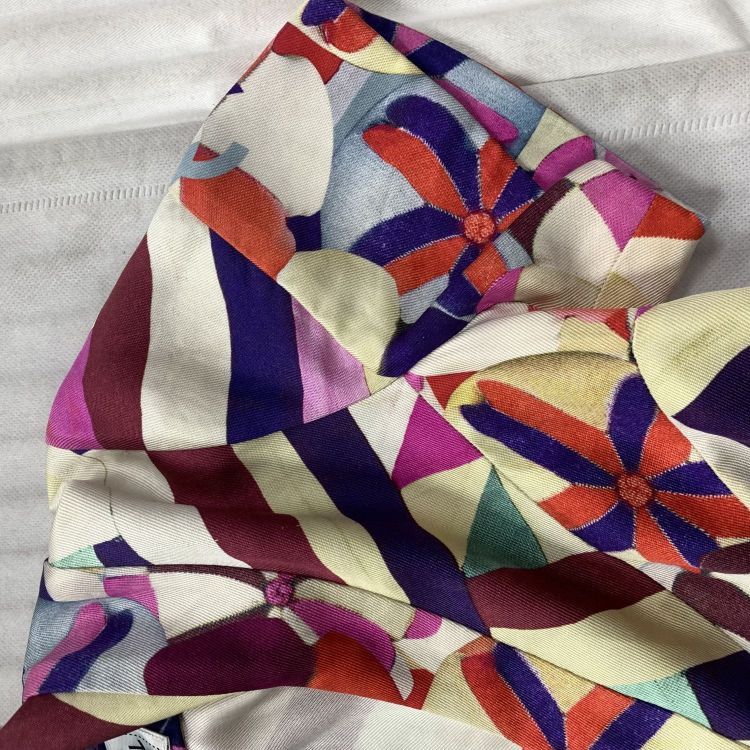 Chanel Chanel Multicolor Geometric Silk Midi Dress Size 38 Size S / US 4 / IT 40 - 9 Thumbnail