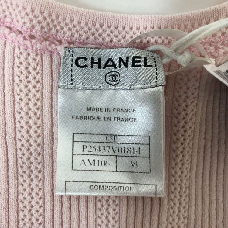 Chanel Chanel Pink Ribbed Short Sleeve Top Size 38 Size S / US 4 / IT 40 - 3 Thumbnail