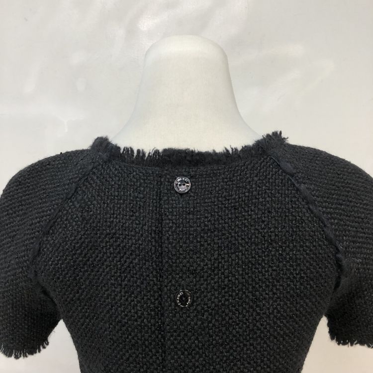 Chanel Chanel Black Fringe Wool Knit Top Size 34 Size XS / US 0-2 / IT 36-38 - 7 Thumbnail
