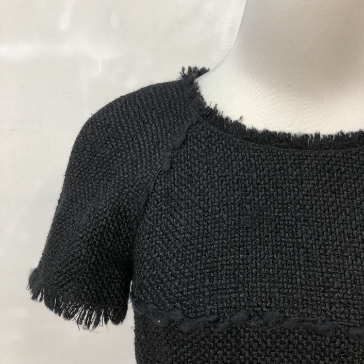 Chanel Chanel Black Fringe Wool Knit Top Size 34 Size XS / US 0-2 / IT 36-38 - 5 Thumbnail