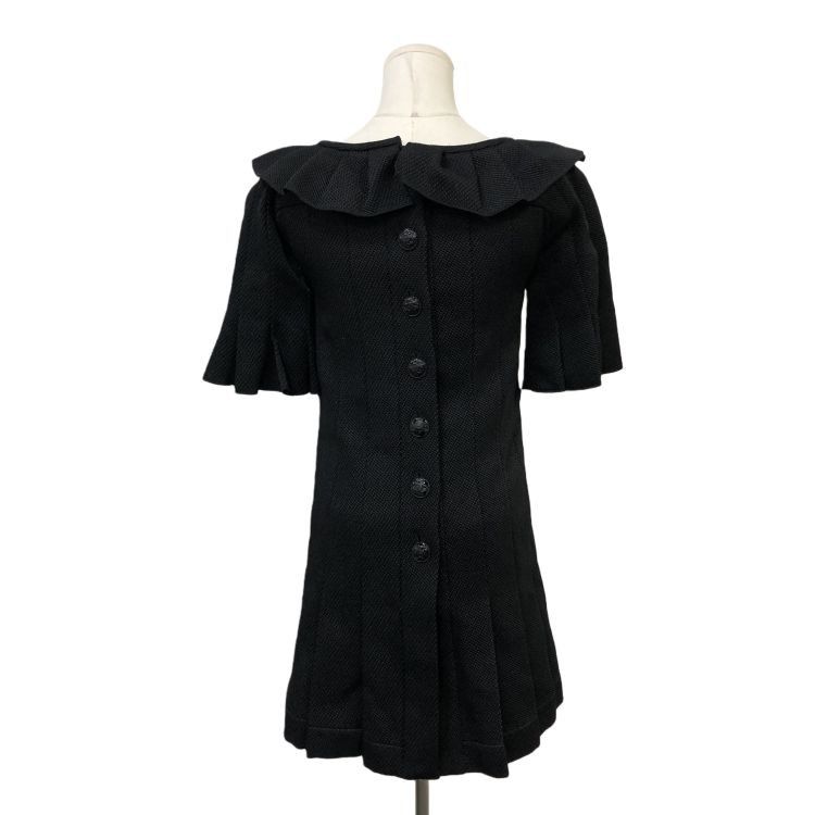 Chanel Chanel Black Ruffle Mini Dress Size 38 Size S / US 4 / IT 40 - 2 Thumbnail