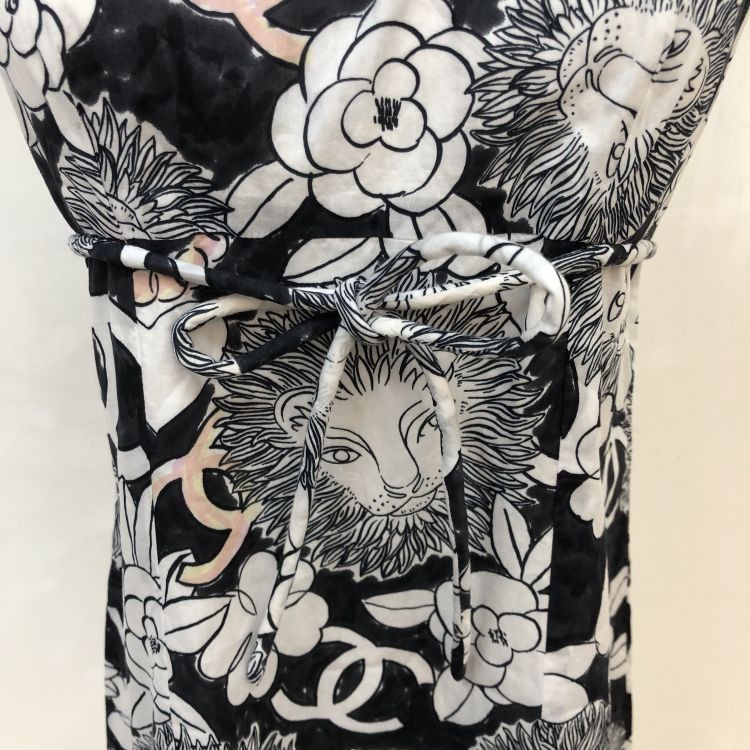 Chanel Chanel Lion Floral Print Midi Dress Size 38 Size S / US 4 / IT 40 - 6 Thumbnail