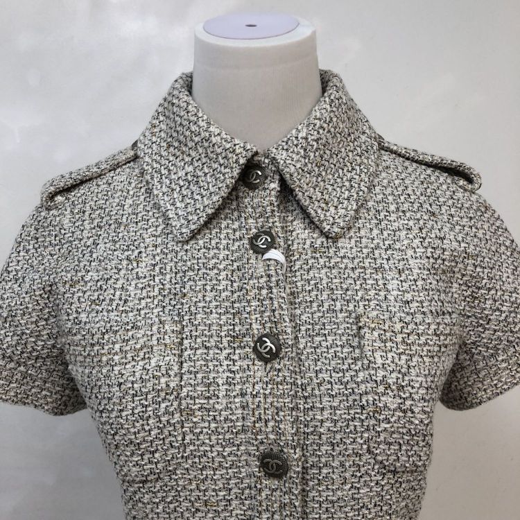 Chanel Chanel Tweed Tie-Neck Dress Size 38 Size S / US 4 / IT 40 - 5 Thumbnail
