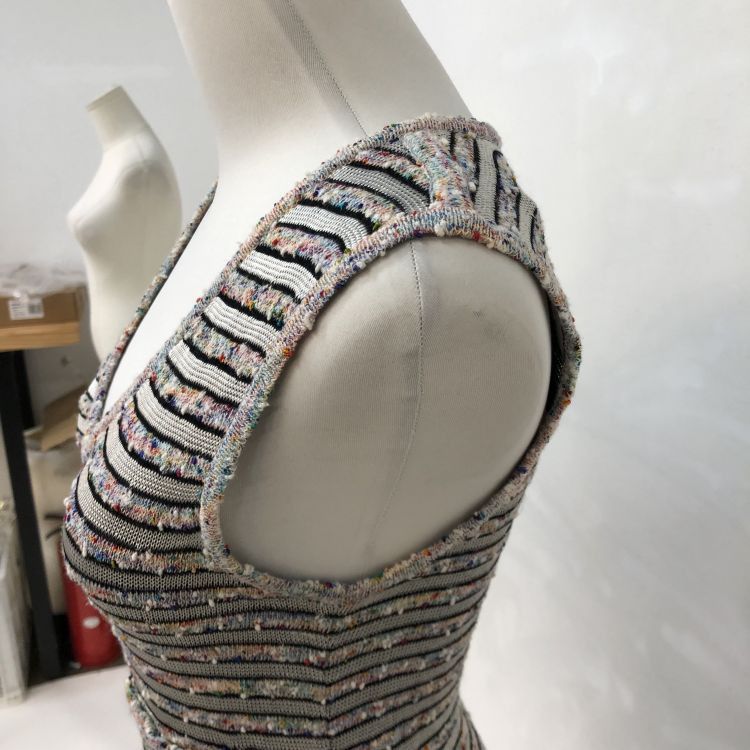 Chanel Chanel Multicolor Striped Midi Dress Size 36 Size XS / US 0-2 / IT 36-38 - 6 Thumbnail