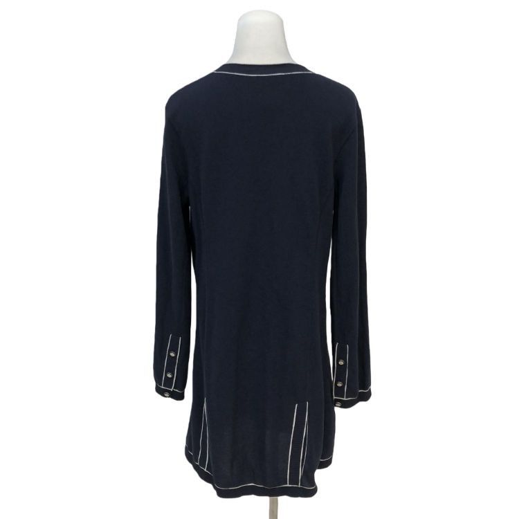 Chanel Chanel Navy Cotton Sweater Size 40 Size M / US 6-8 / IT 42-44 - 2 Thumbnail