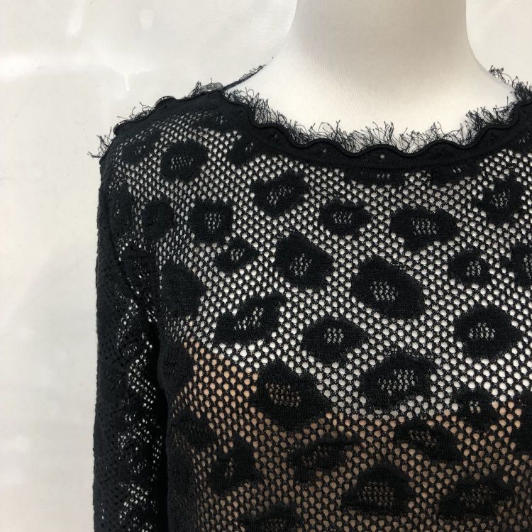 Chanel Chanel Black Patterned Mesh Dress Size 40 Size M / US 6-8 / IT 42-44 - 5 Thumbnail