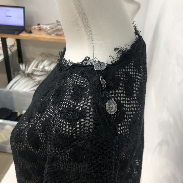Chanel Chanel Black Patterned Mesh Dress Size 40 Size M / US 6-8 / IT 42-44 - 6 Thumbnail