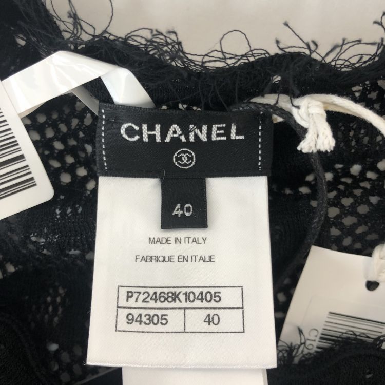Chanel Chanel Black Patterned Mesh Dress Size 40 Size M / US 6-8 / IT 42-44 - 3 Thumbnail