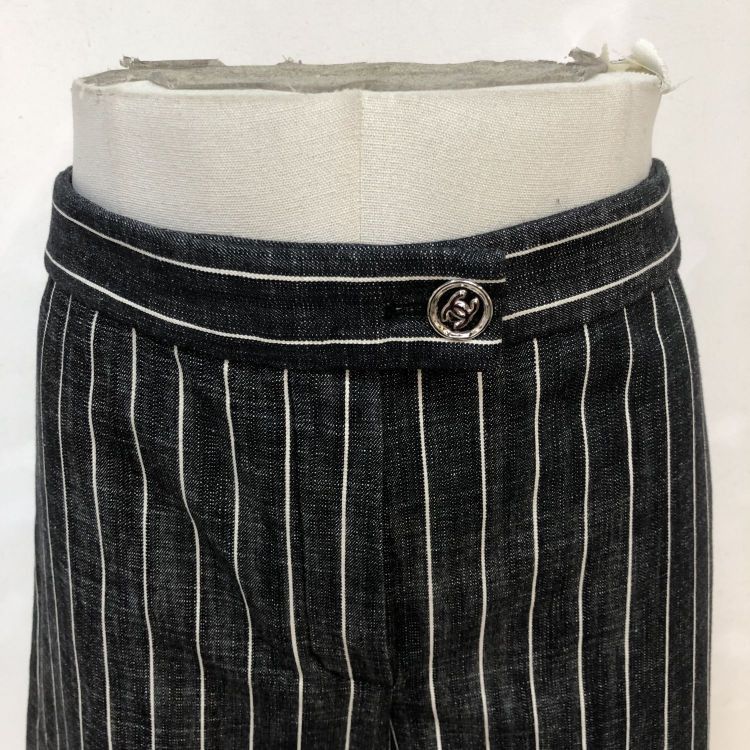 Chanel Chanel Striped Cotton Pants Size 40 Size 28" / US 6 / IT 42 - 6 Thumbnail