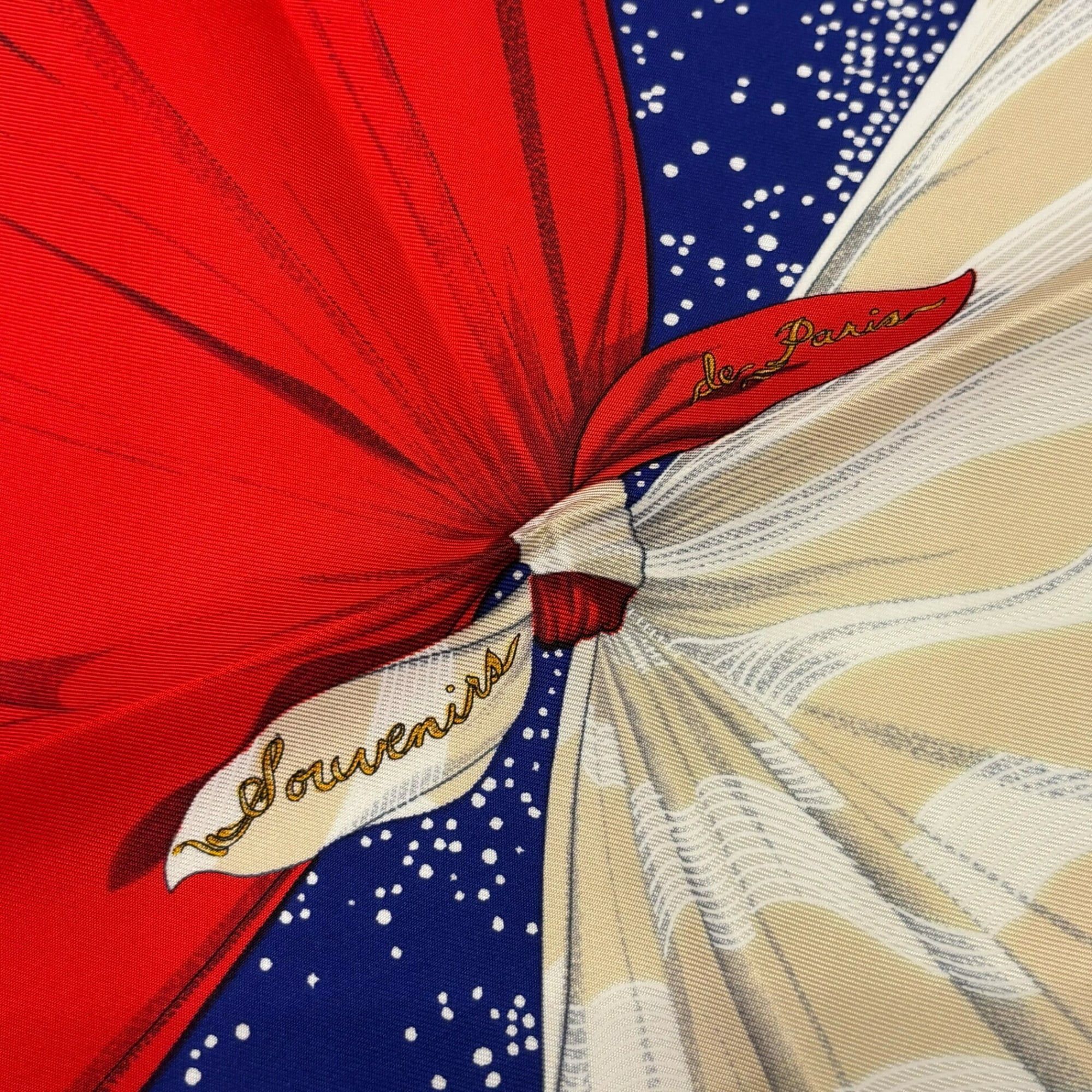 Hermes Hermes Carre 45 "Memories of Paris" Silk Petit Scarf/Muffler Size ONE SIZE - 4 Thumbnail