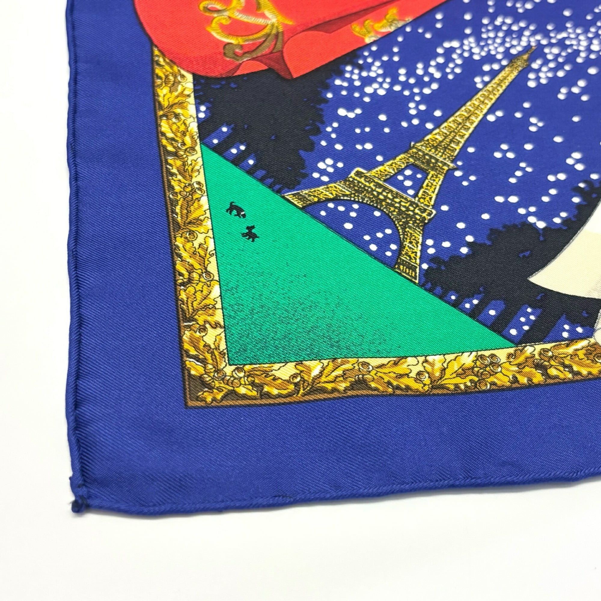 Hermes Hermes Carre 45 "Memories of Paris" Silk Petit Scarf/Muffler Size ONE SIZE - 6 Thumbnail