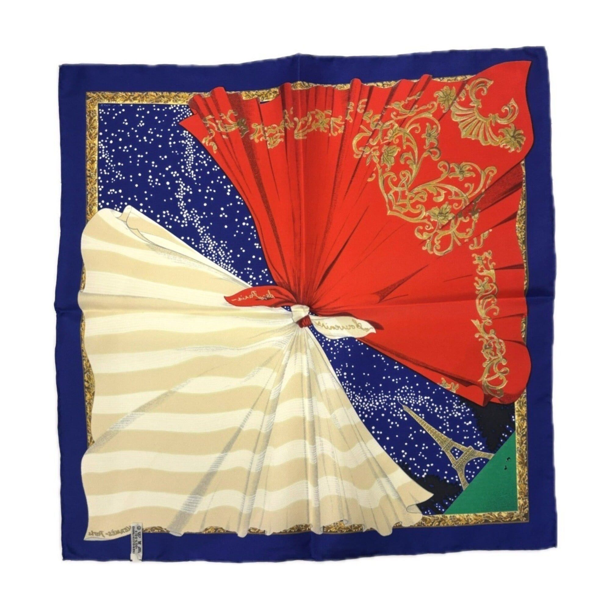 Hermes Hermes Carre 45 "Memories of Paris" Silk Petit Scarf/Muffler Size ONE SIZE - 2 Thumbnail