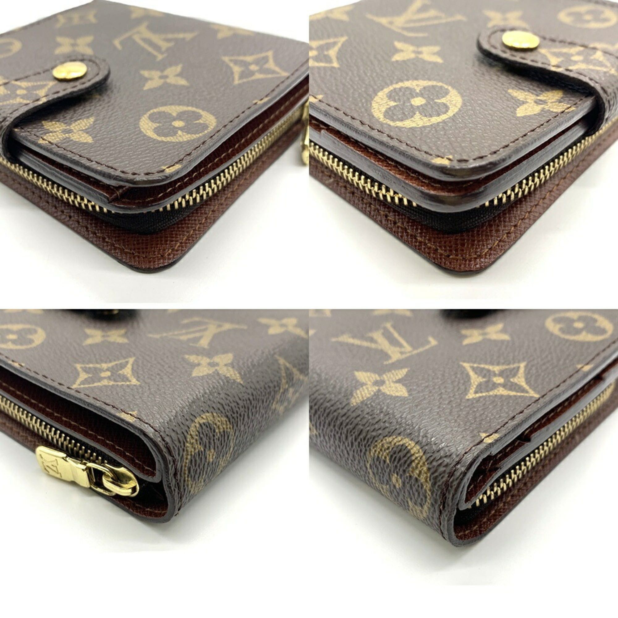 Louis Vuitton Louis Vuitton Monogram Canvas Compact Zip Wallet Size ONE SIZE - 3 Thumbnail