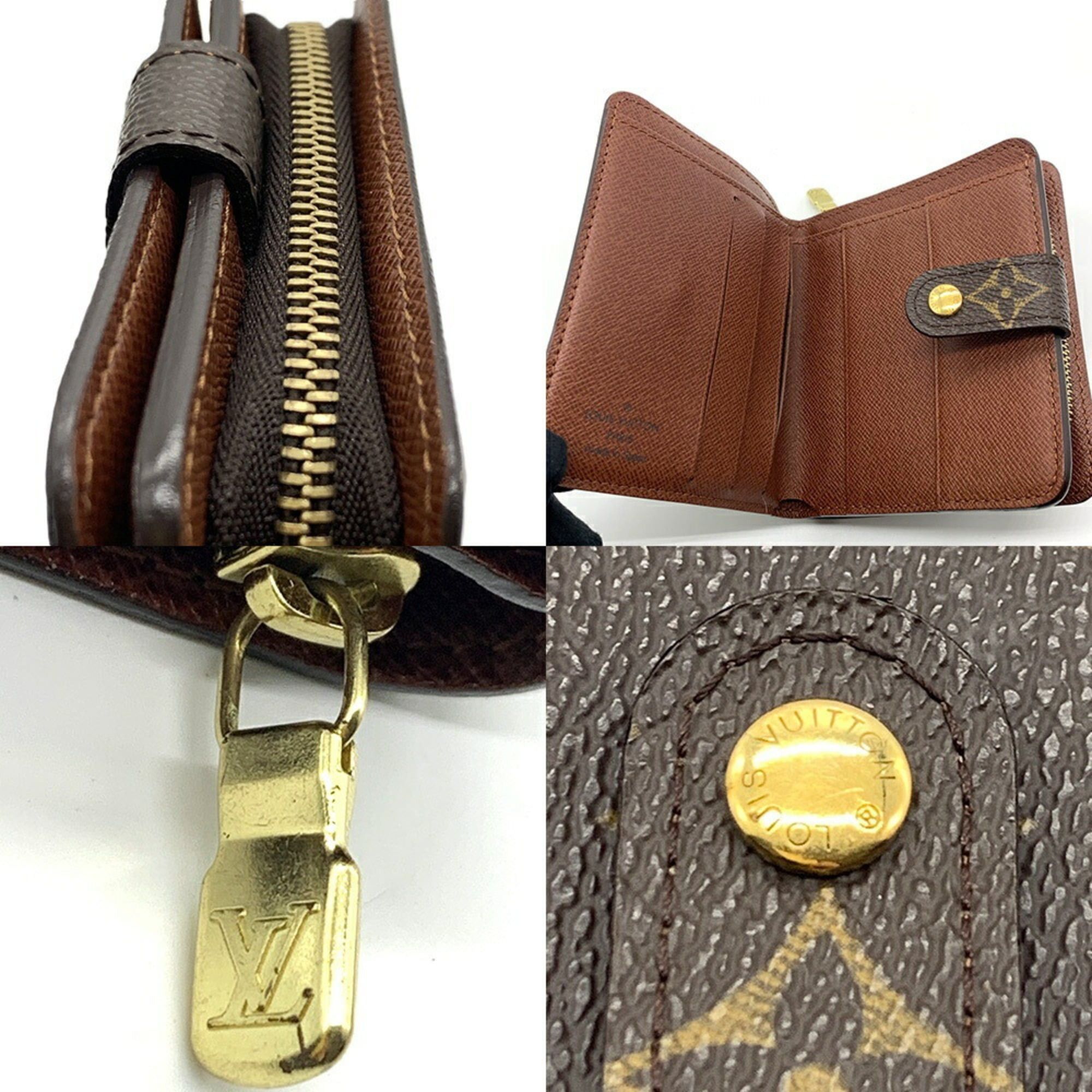 Louis Vuitton Louis Vuitton Monogram Canvas Compact Zip Wallet Size ONE SIZE - 4 Thumbnail