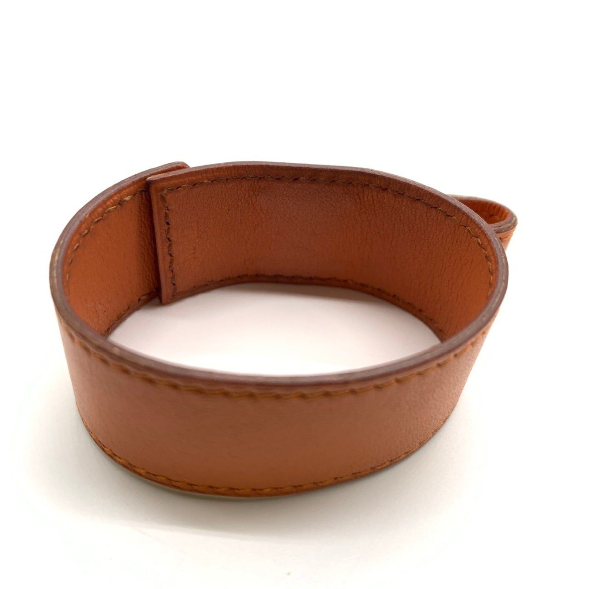 Hermes Hermes Artemis Bracelet, Orange Leather, □D Stamp, Women's HERMES Size ONE SIZE - 2 Thumbnail