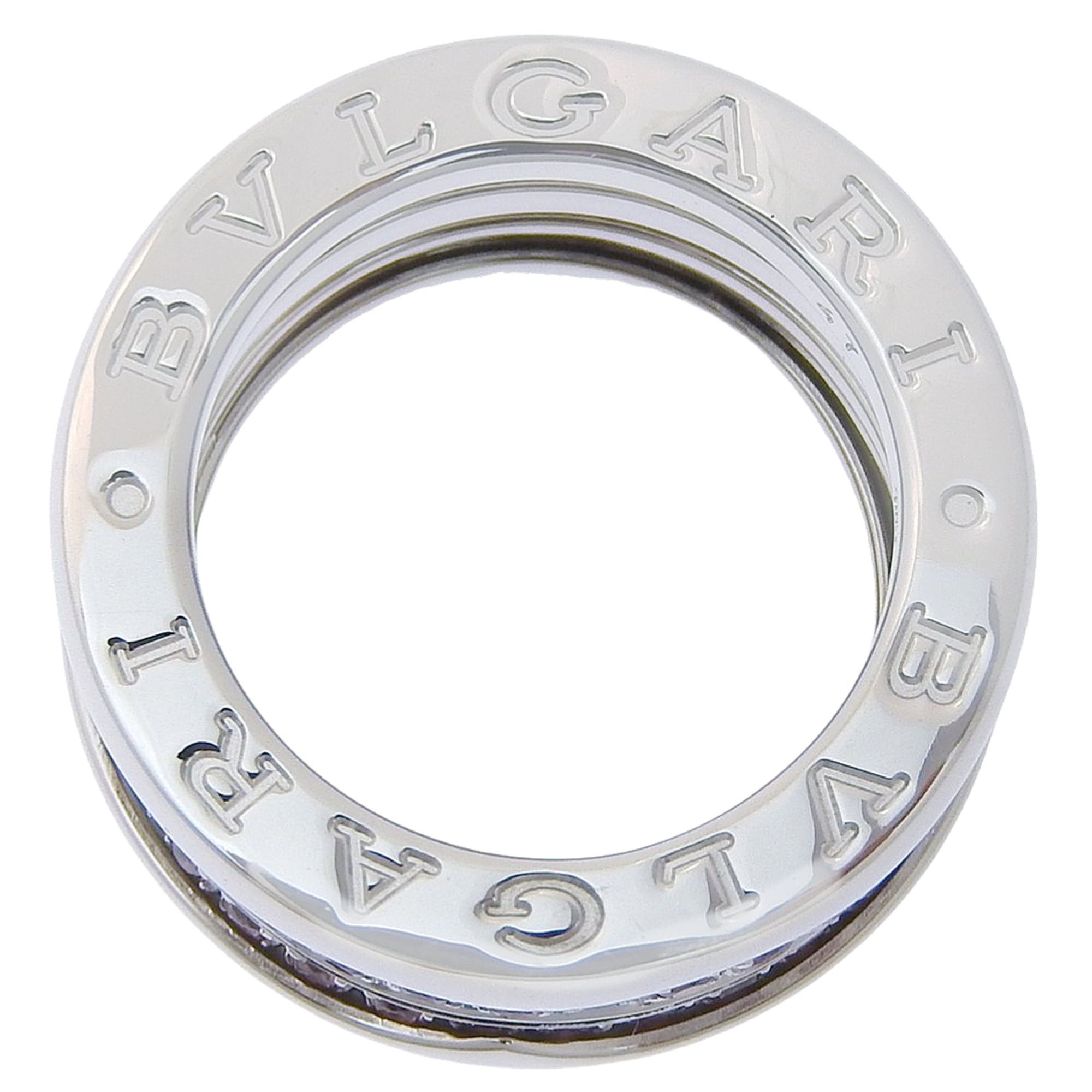 Bvlgari Bulgari BVLGARI B-Zero1 Ring, Size 6.5, 4-band design, 18K white gold with pink garnet, approx. 12.6g, Women's. Size ONE SIZE - 6 Thumbnail