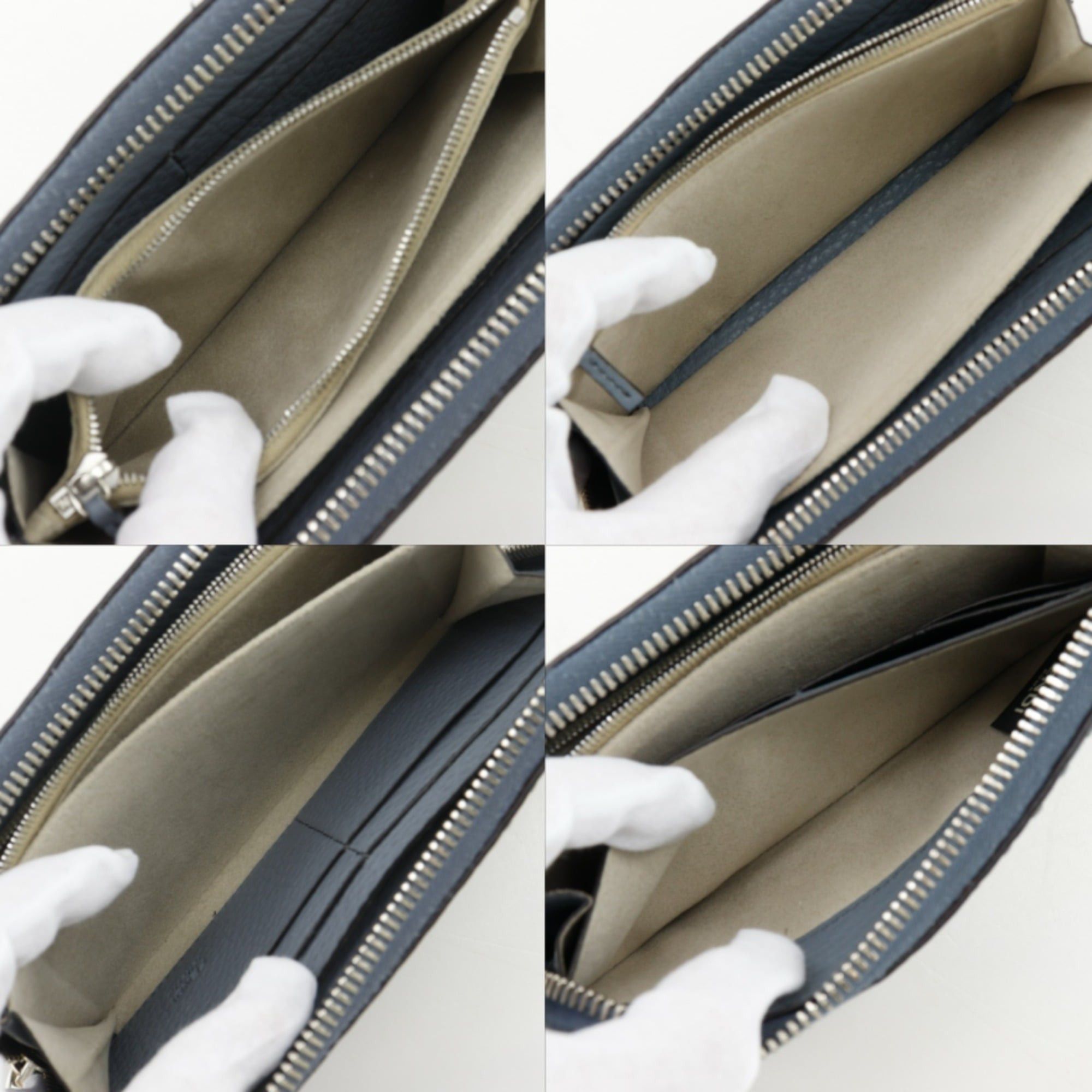 Fendi Fendi Round Zip Long Wallet Selleria 8M0374 Leather Light Blue Around Women's Size ONE SIZE - 8 Thumbnail