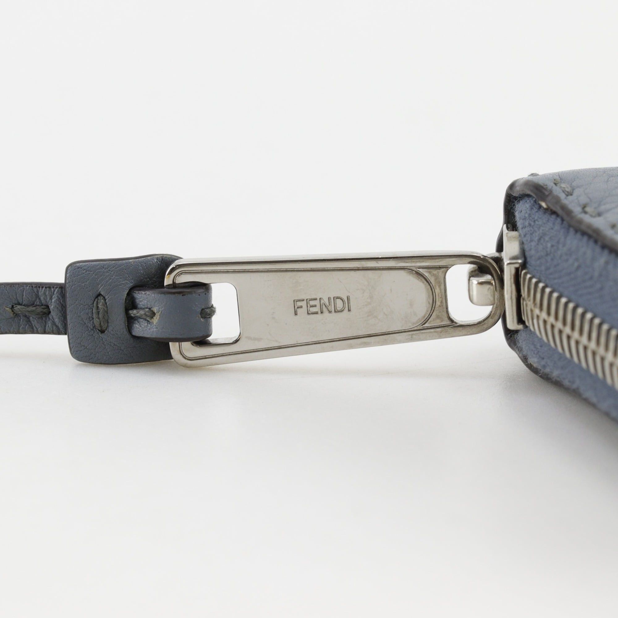 Fendi Fendi Round Zip Long Wallet Selleria 8M0374 Leather Light Blue Around Women's Size ONE SIZE - 17 Thumbnail