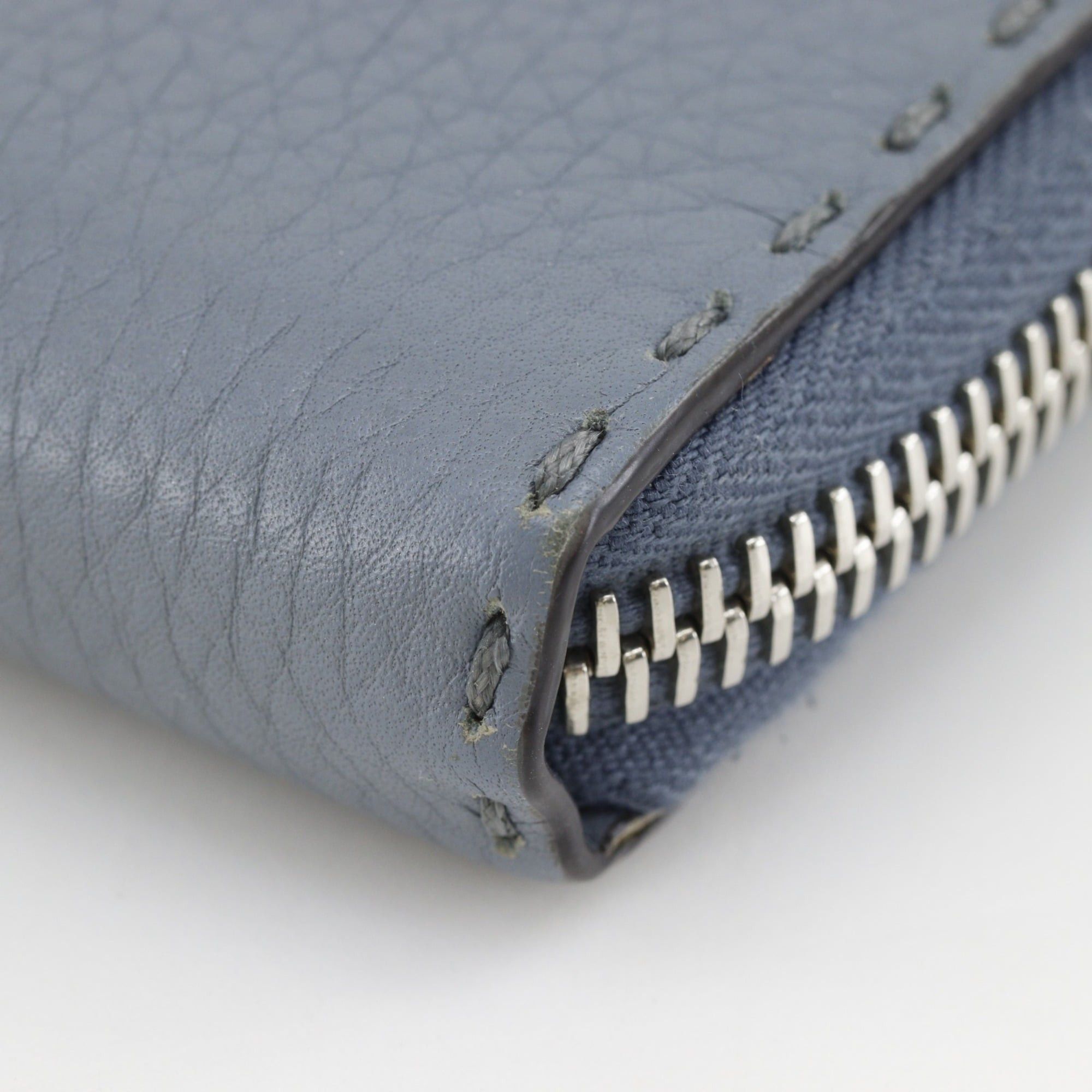 Fendi Fendi Round Zip Long Wallet Selleria 8M0374 Leather Light Blue Around Women's Size ONE SIZE - 4 Thumbnail