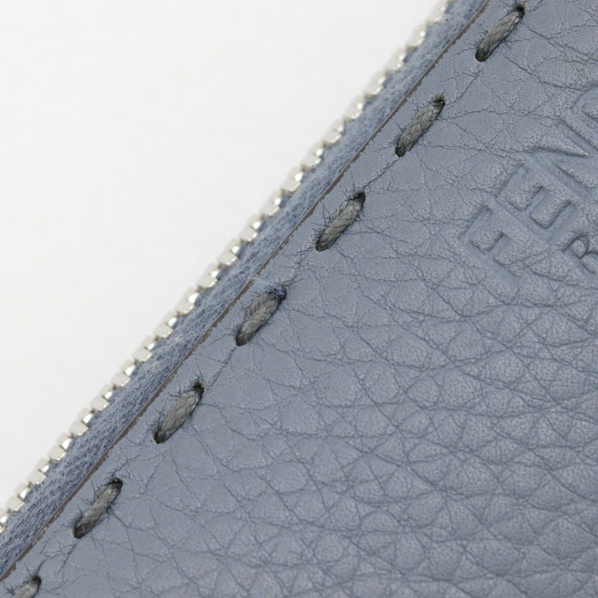 Fendi Fendi Round Zip Long Wallet Selleria 8M0374 Leather Light Blue Around Women's Size ONE SIZE - 14 Thumbnail