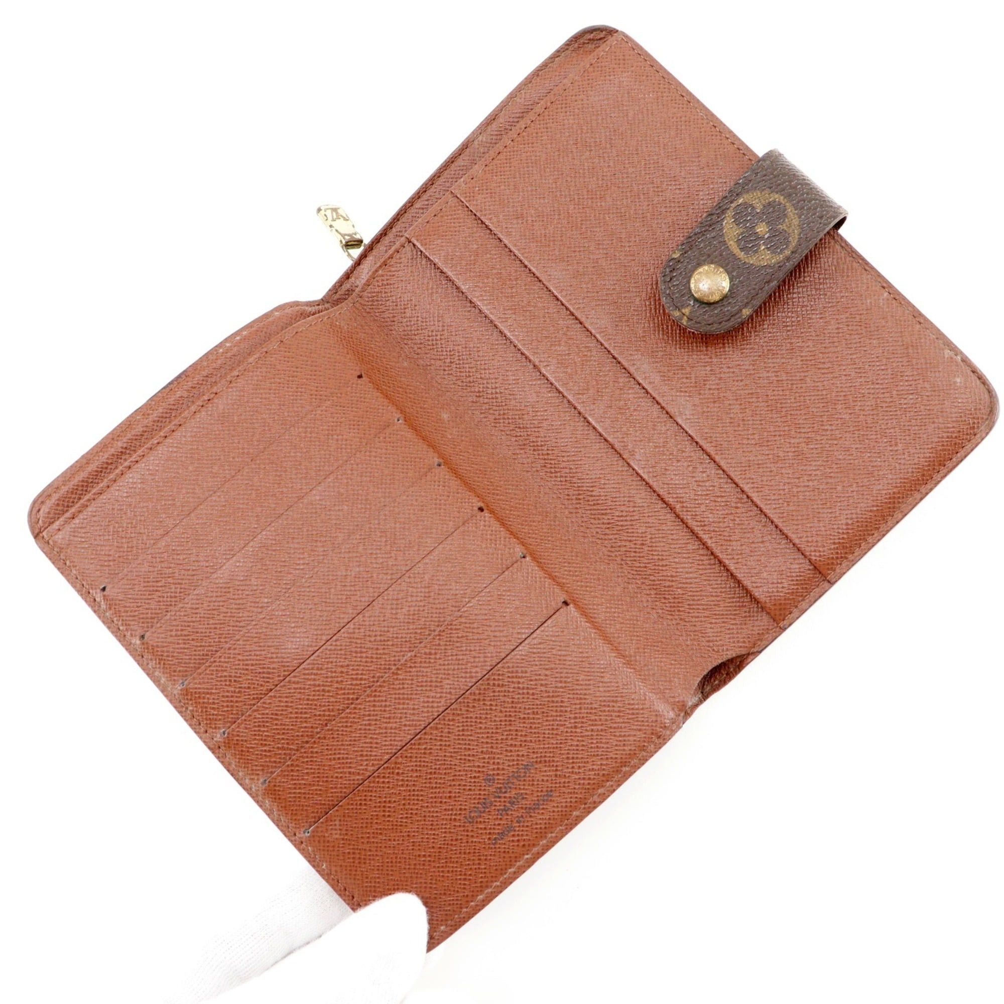 Louis Vuitton Louis Vuitton Porte Papier Zip Bi-fold Wallet M61207 Monogram Canvas 2002 Brown SP0012 Snap Button Women's Size ONE SIZE - 5 Thumbnail