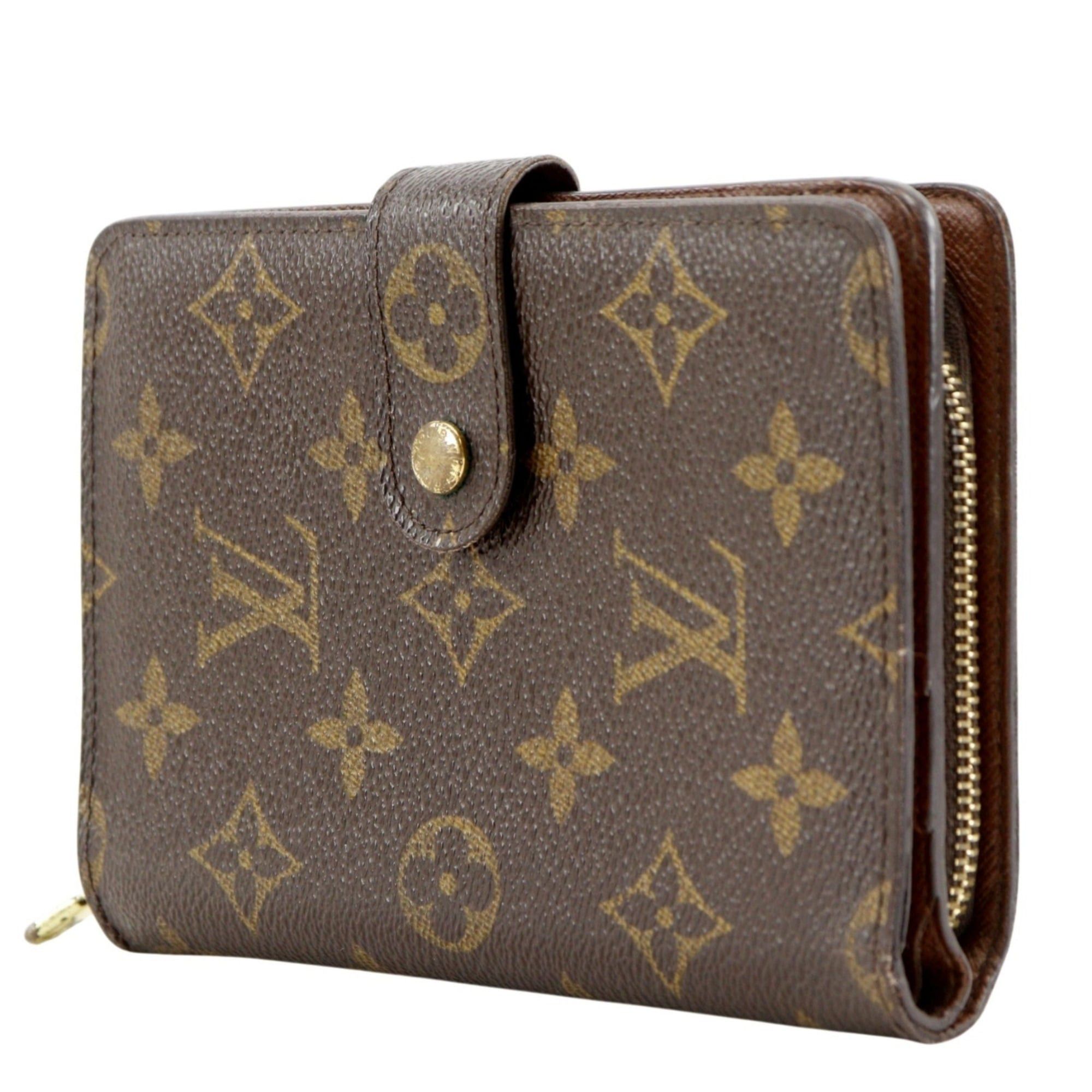 Louis Vuitton Louis Vuitton Porte Papier Zip Bi-fold Wallet M61207 Monogram Canvas 2002 Brown SP0012 Snap Button Women's Size ONE SIZE - 2 Thumbnail