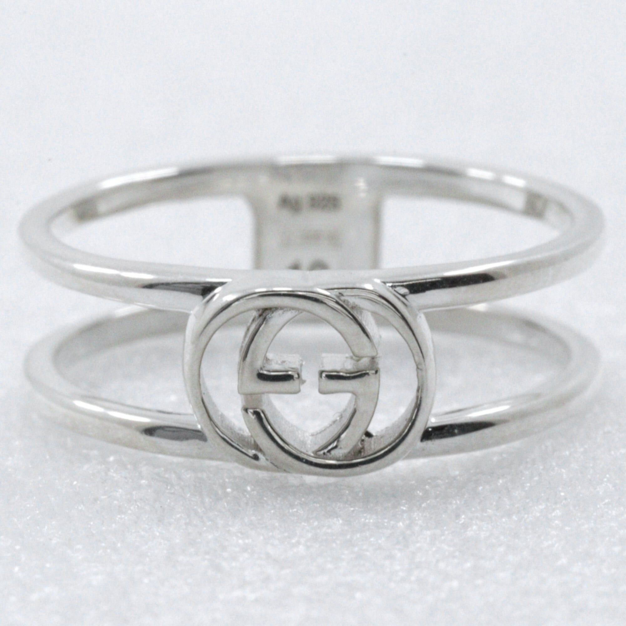 Gucci Gucci Interlocking GG Ring, Size 9.5, Sterling Silver 925, Approx. 1.4g, Women's. Size ONE SIZE - 5 Thumbnail