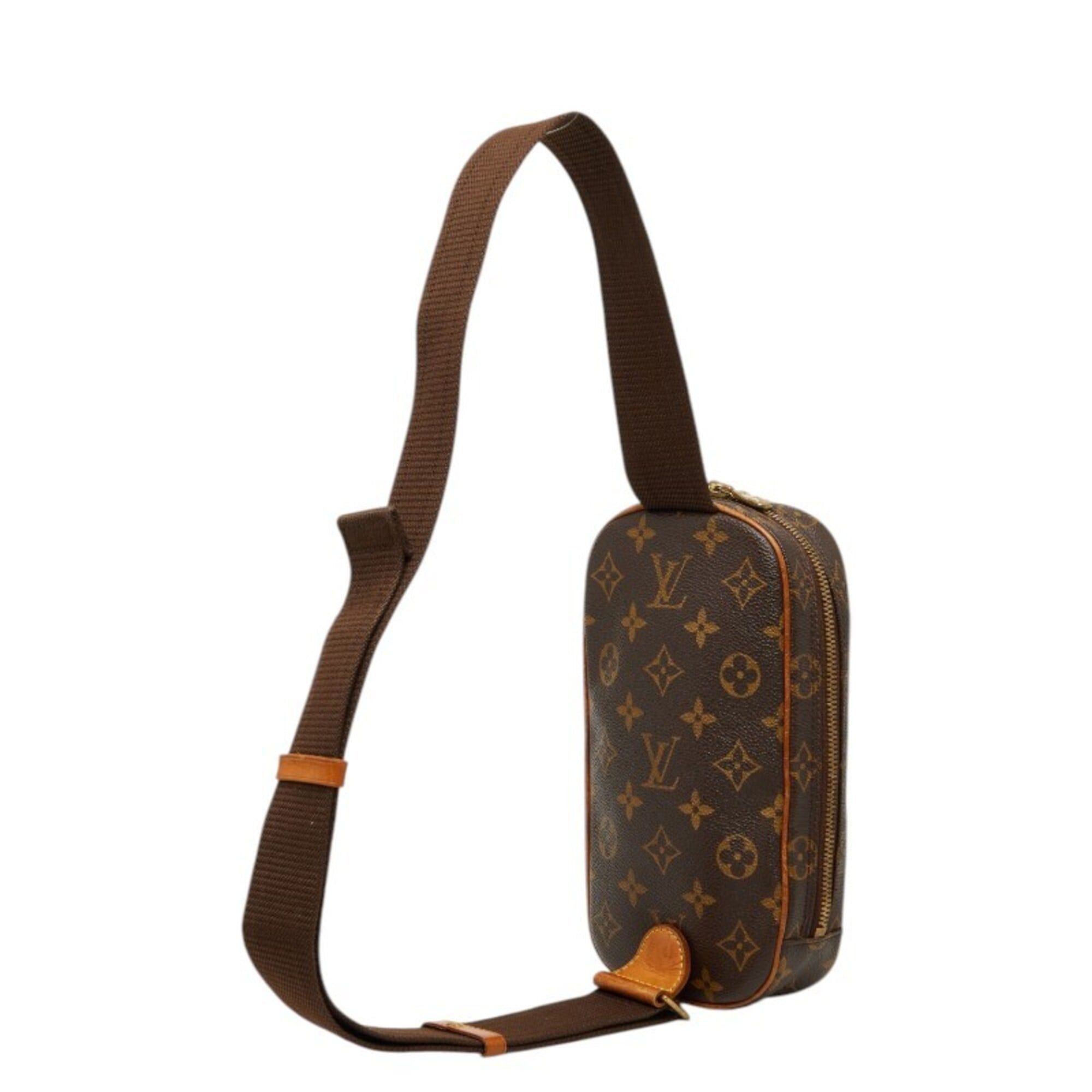 Louis Vuitton Louis Vuitton Monogram Pochette Gange Body Bag Waist M51870 Brown Leather Women's LOUIS VUITTON Size ONE SIZE - 2 Thumbnail