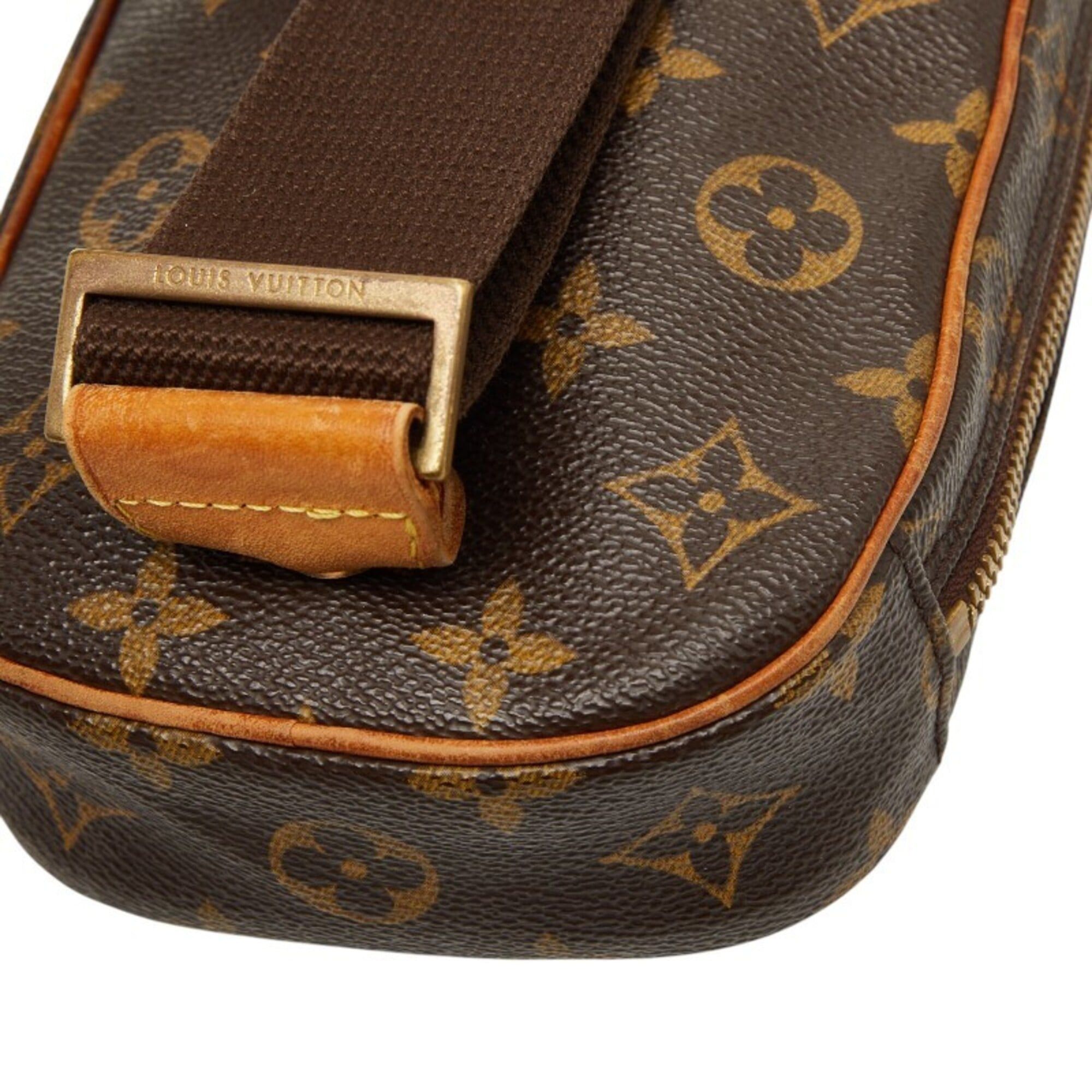 Louis Vuitton Louis Vuitton Monogram Pochette Gange Body Bag Waist M51870 Brown Leather Women's LOUIS VUITTON Size ONE SIZE - 6 Thumbnail