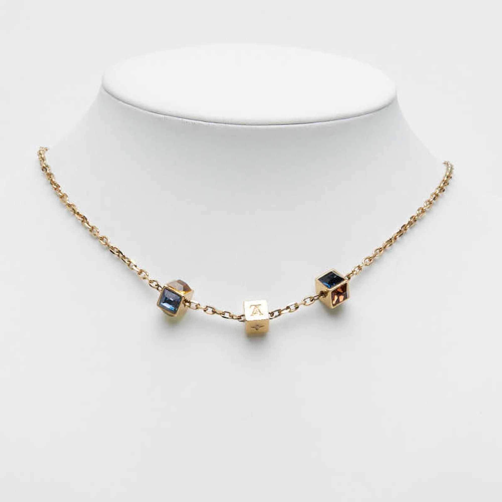 Louis Vuitton Louis Vuitton Collier Gamble Necklace M66999 Gold Plated Rhinestone Women's LOUIS VUITTON Size ONE SIZE - 13 Thumbnail