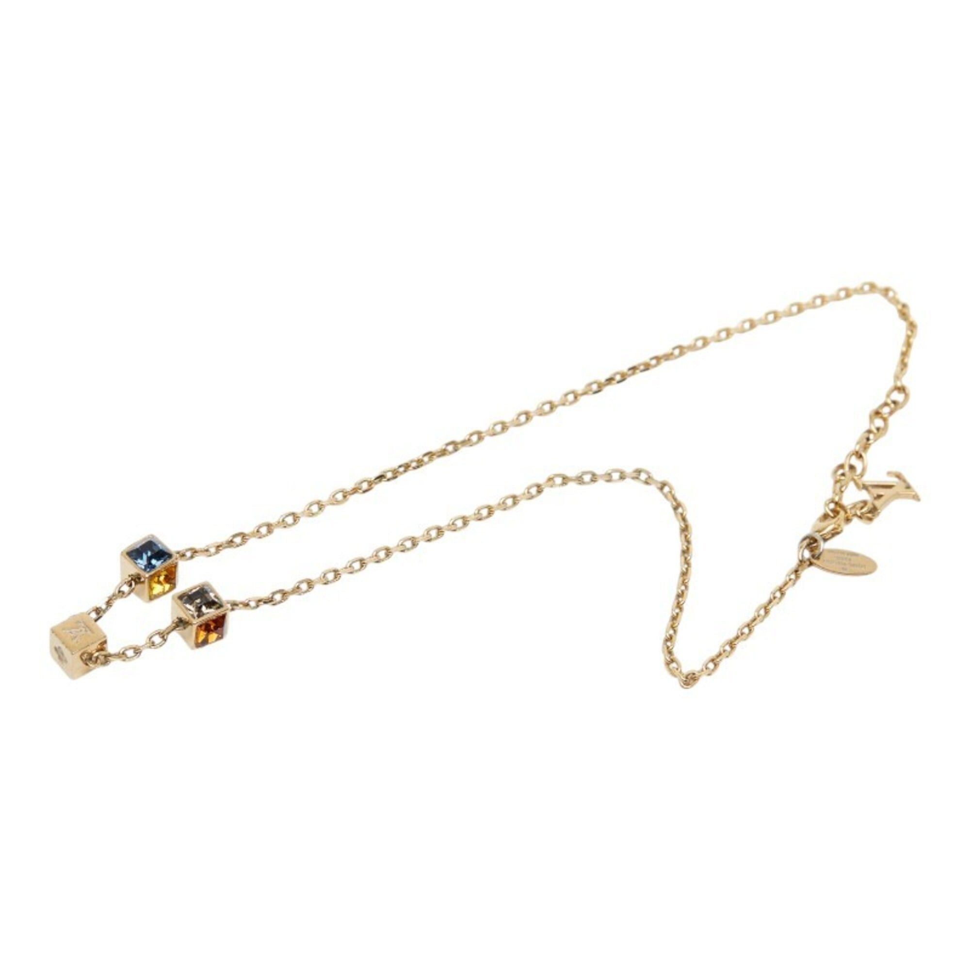 Louis Vuitton Louis Vuitton Collier Gamble Necklace M66999 Gold Plated Rhinestone Women's LOUIS VUITTON Size ONE SIZE - 3 Thumbnail