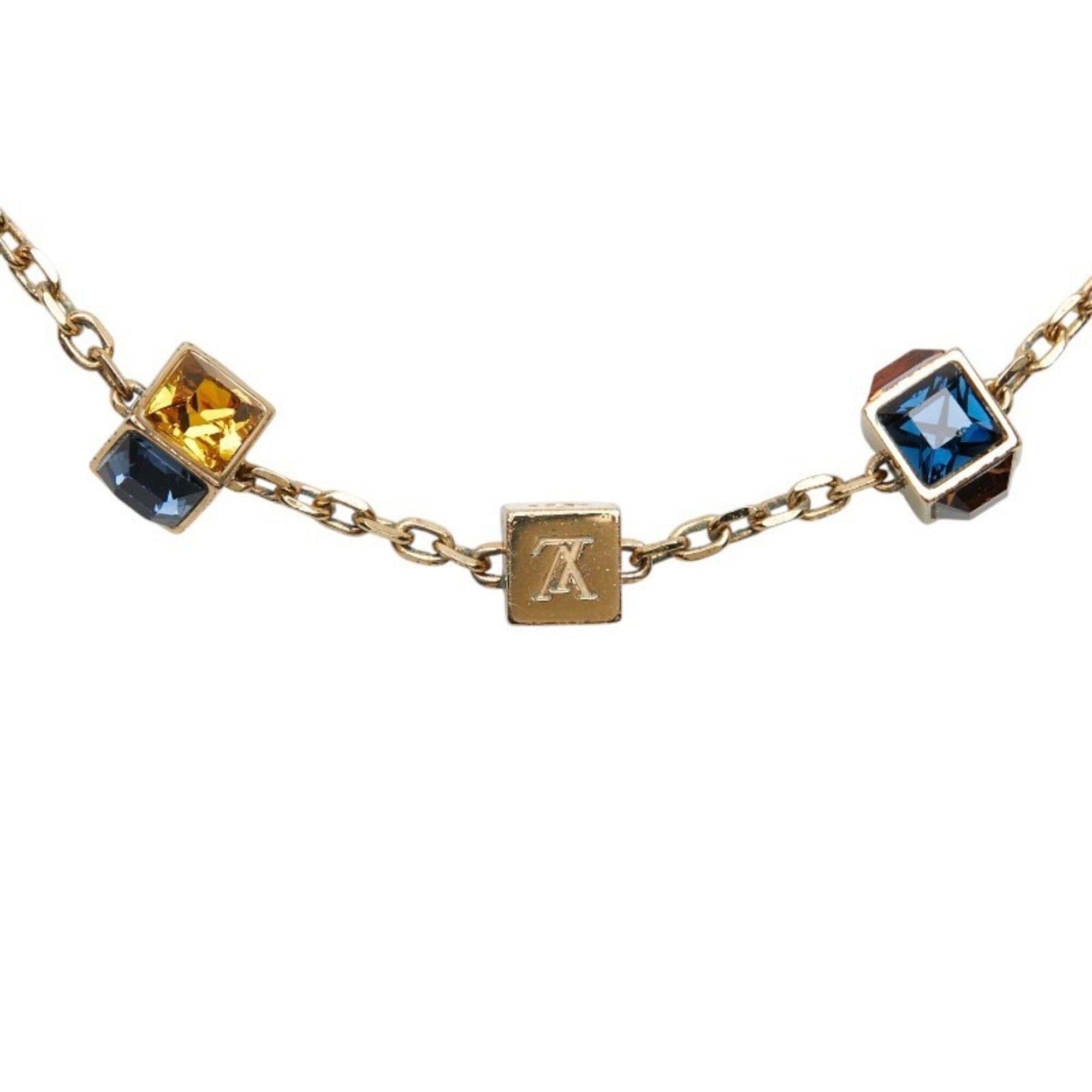 Louis Vuitton Louis Vuitton Collier Gamble Necklace M66999 Gold Plated Rhinestone Women's LOUIS VUITTON Size ONE SIZE - 2 Thumbnail