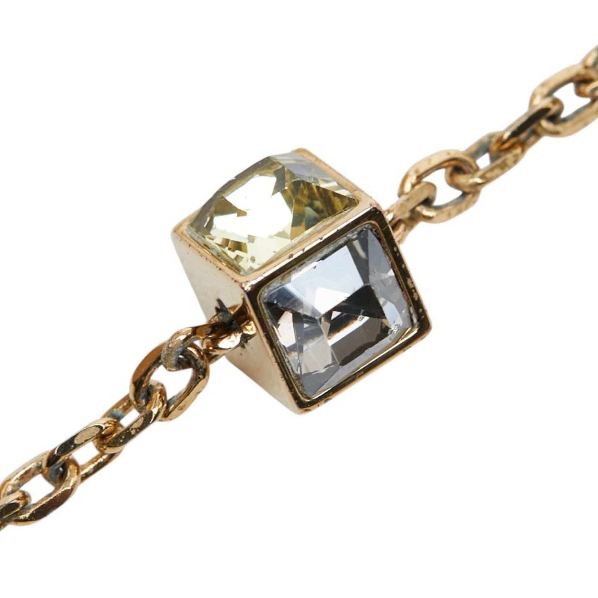 Louis Vuitton Louis Vuitton Collier Gamble Necklace M66999 Gold Plated Rhinestone Women's LOUIS VUITTON Size ONE SIZE - 4 Thumbnail