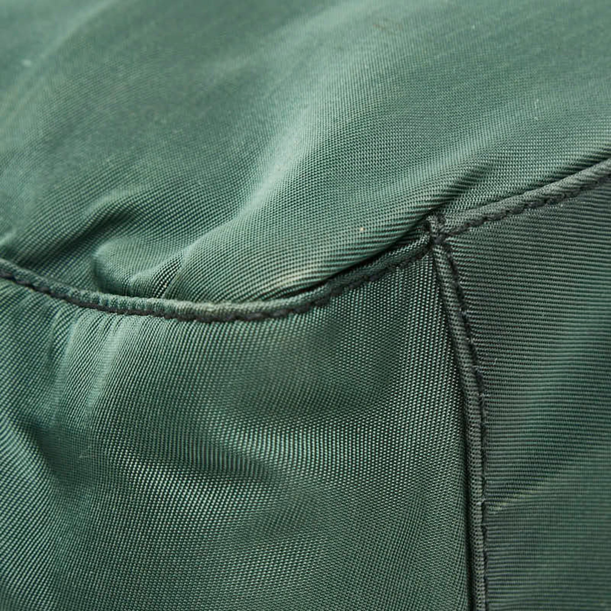 Prada Prada Triangle Logo Plate Handbag, Green Nylon, Women's PRADA Size ONE SIZE - 7 Thumbnail