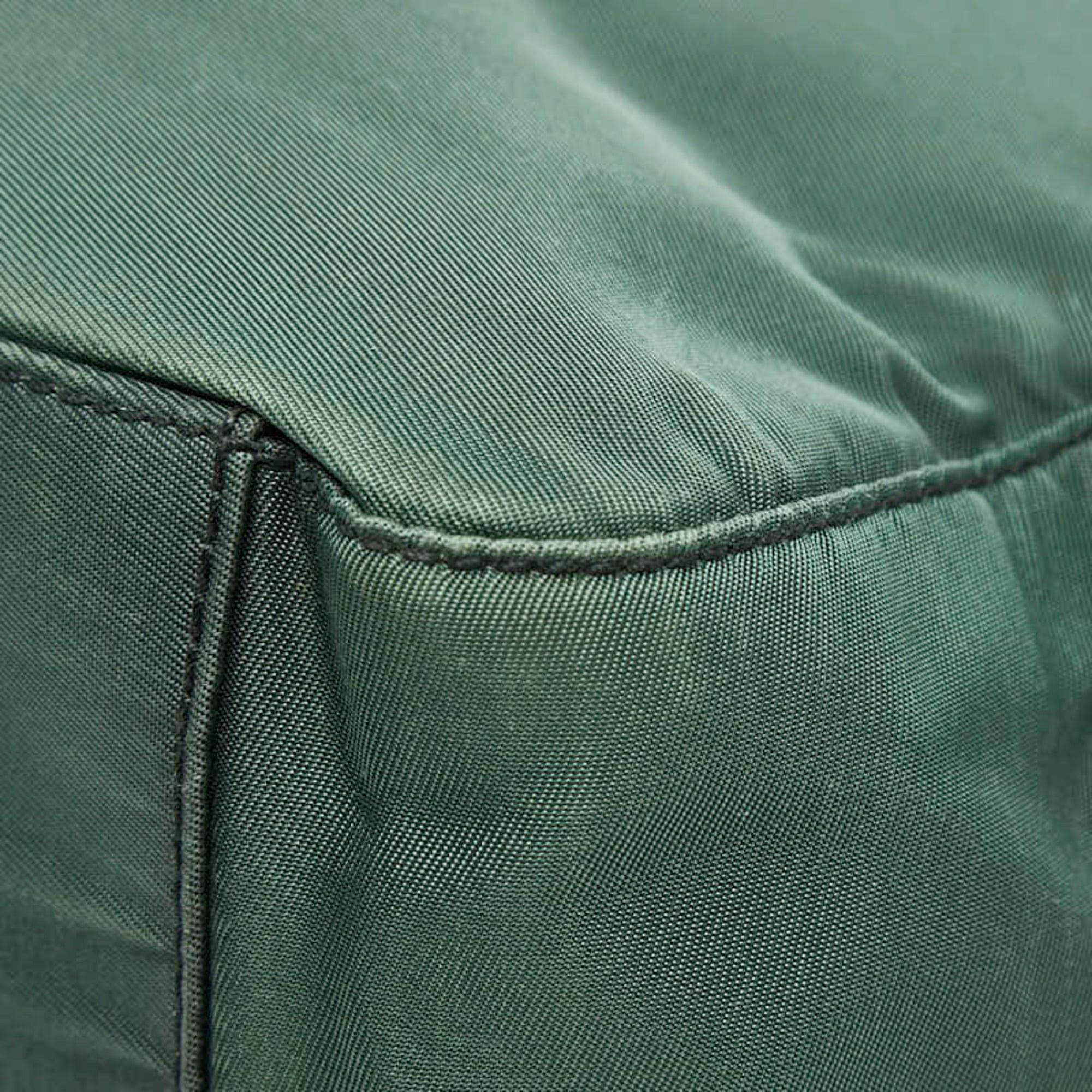 Prada Prada Triangle Logo Plate Handbag, Green Nylon, Women's PRADA Size ONE SIZE - 4 Thumbnail