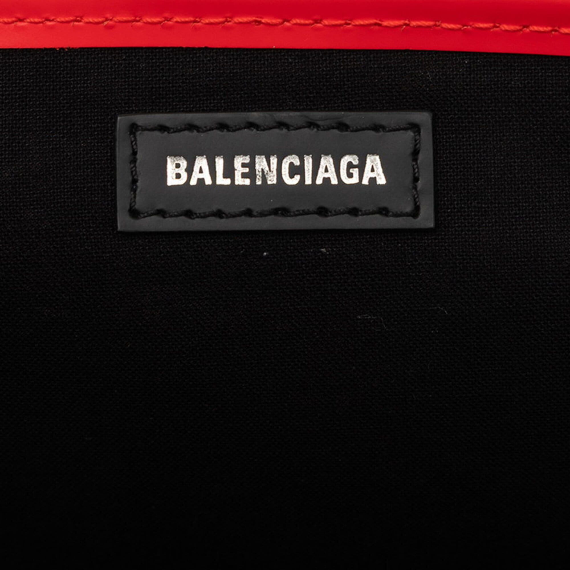 Balenciaga Balenciaga Navy Cabas Flower Motif Tote Bag Handbag 339933 Red Canvas Leather Women's BALENCIAGA Size ONE SIZE - 5 Thumbnail