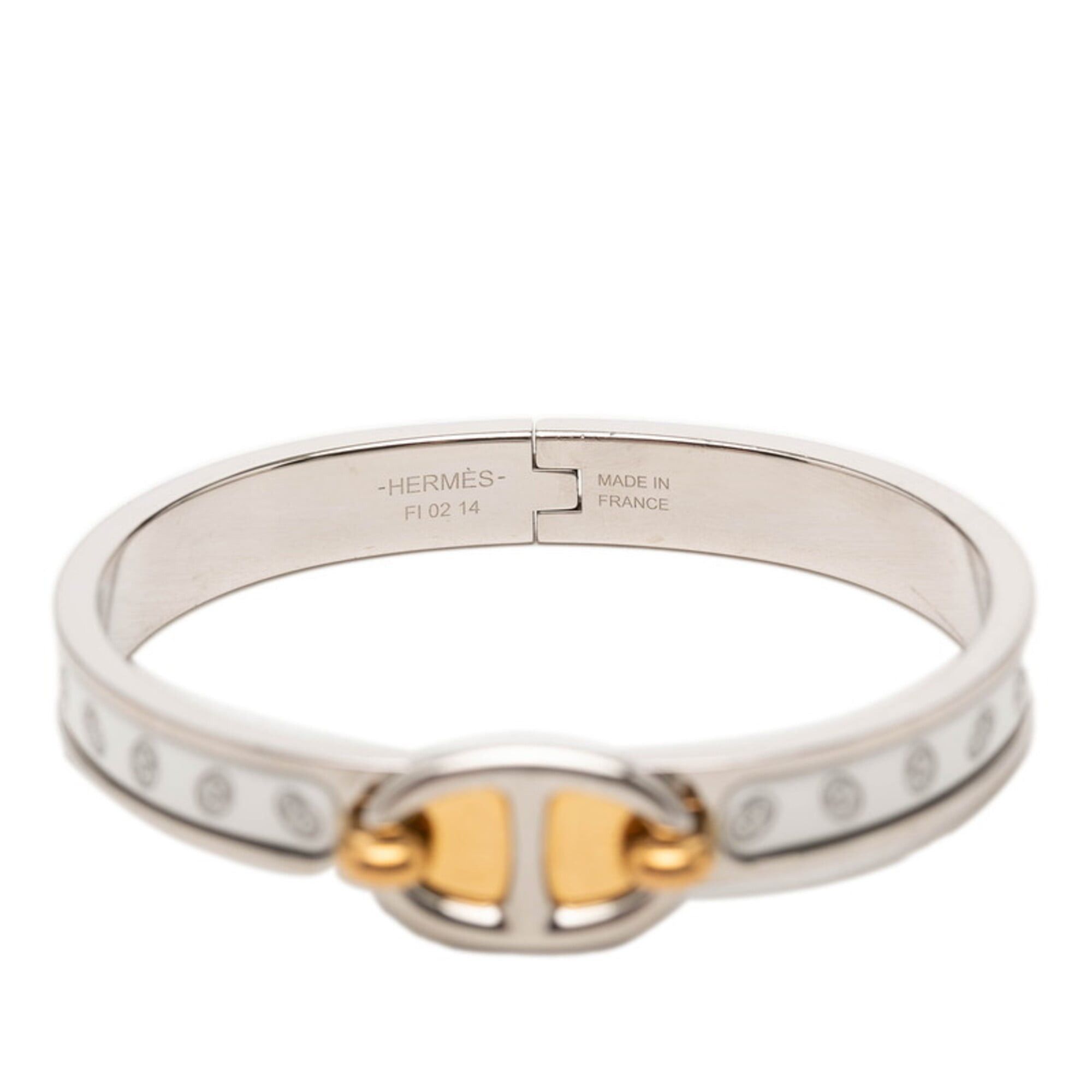 Hermes Hermes Chaine d'Ancre Mini Click PM Bracelet Bangle Silver White Gold Metal Enamel Plated Women's HERMES Size ONE SIZE - 5 Thumbnail