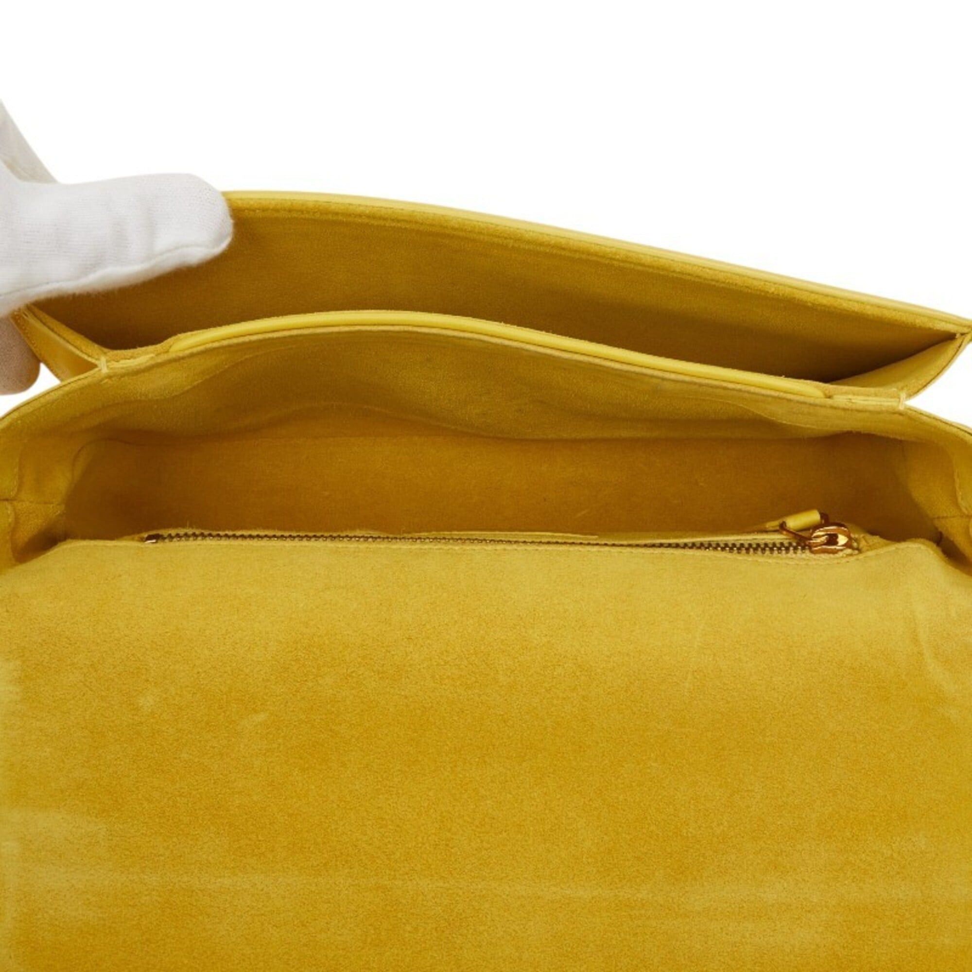 Saint Laurent Paris Saint Laurent Y-line Crossbody Shoulder Bag, Yellow Leather, Women's SAINT LAURENT Size ONE SIZE - 11 Thumbnail