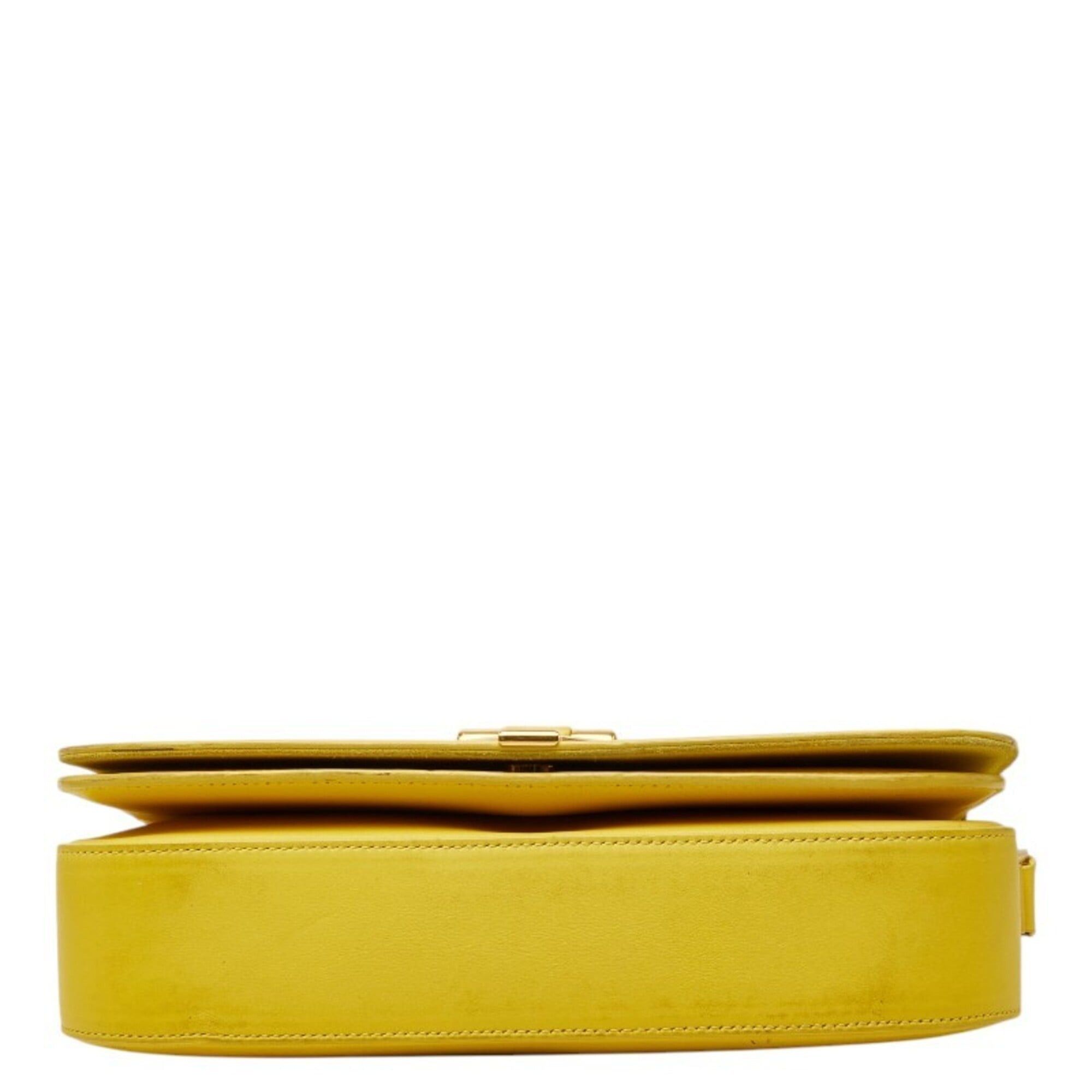 Saint Laurent Paris Saint Laurent Y-line Crossbody Shoulder Bag, Yellow Leather, Women's SAINT LAURENT Size ONE SIZE - 3 Thumbnail