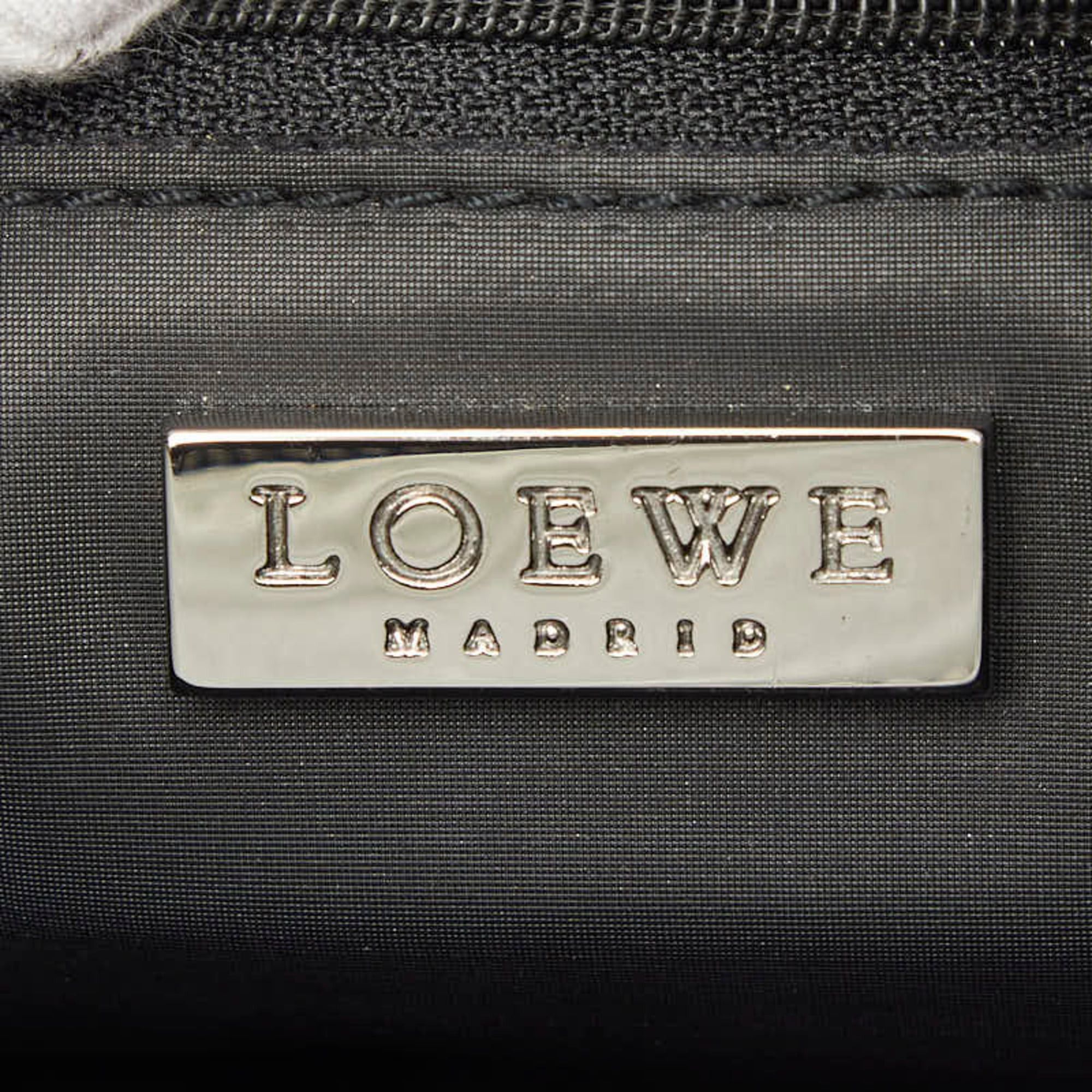 Loewe Loewe Repeat Anagram Crossbody Shoulder Bag, Black and White Leather, Women's LOEWE Size ONE SIZE - 10 Thumbnail