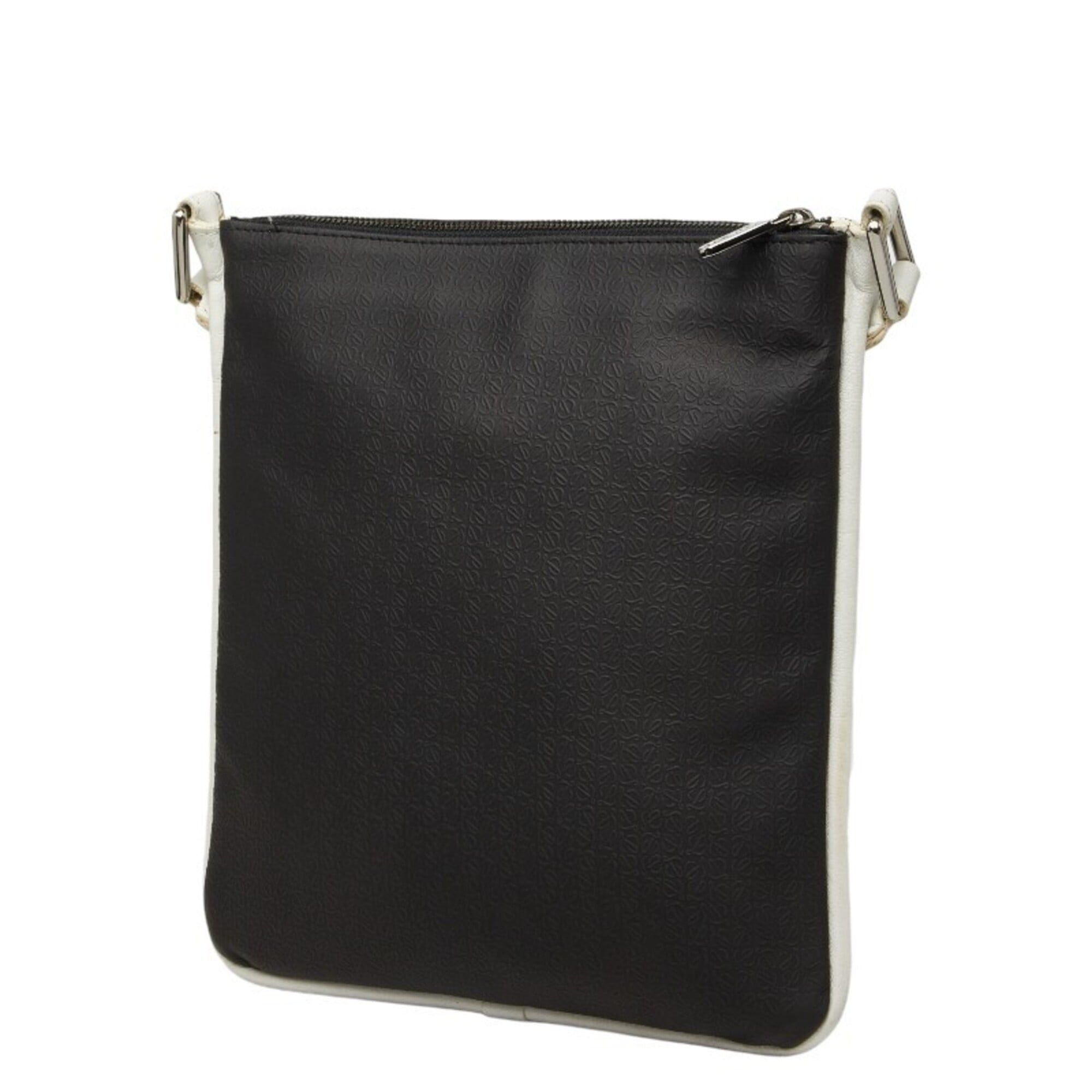 Loewe Loewe Repeat Anagram Crossbody Shoulder Bag, Black and White Leather, Women's LOEWE Size ONE SIZE - 2 Thumbnail