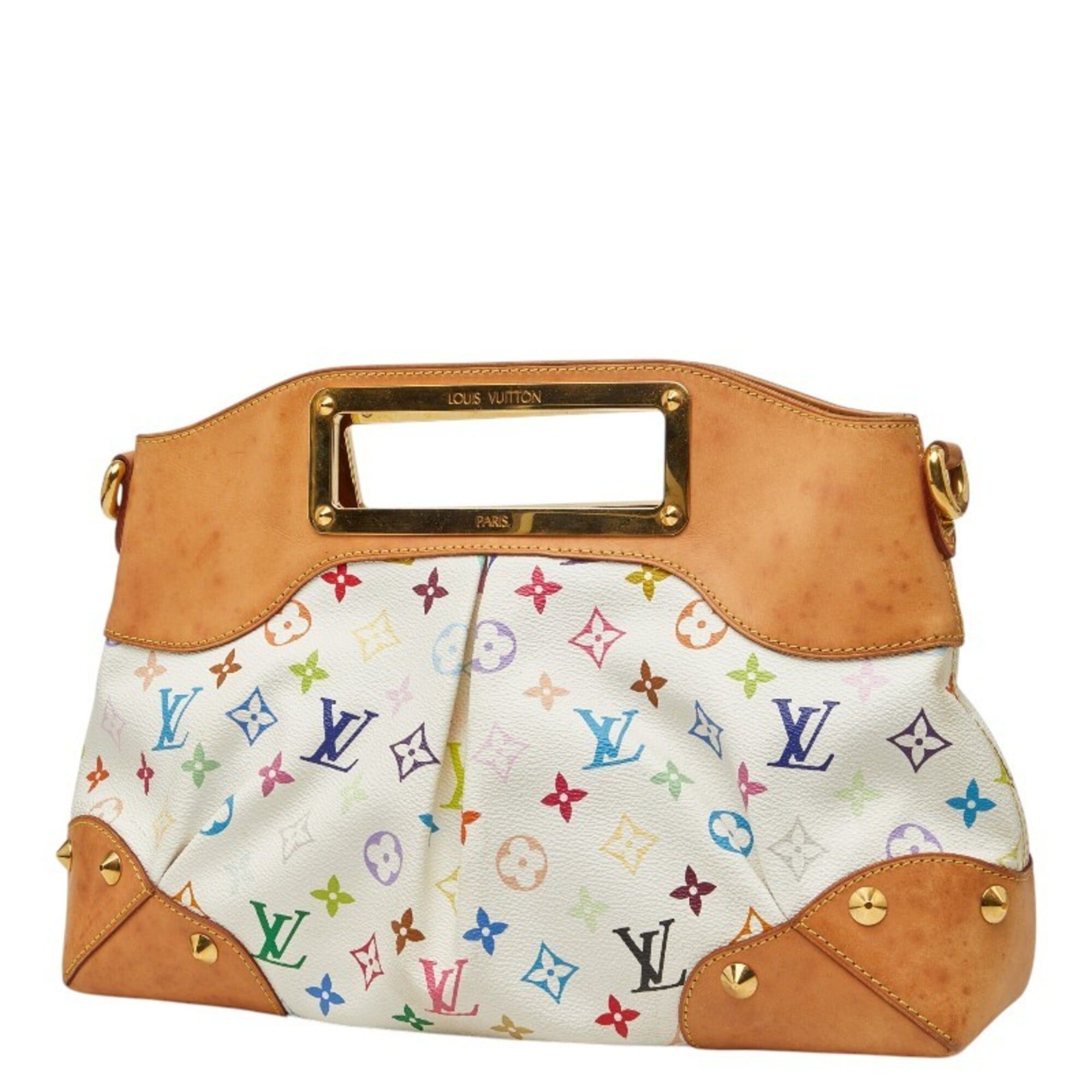 Louis Vuitton Louis Vuitton Monogram Multicolor Judy MM Handbag Chain Shoulder Bag 2WAY M40255 Blanc White Leather Women's LOUIS VUITTON Size ONE SIZE - 2 Thumbnail