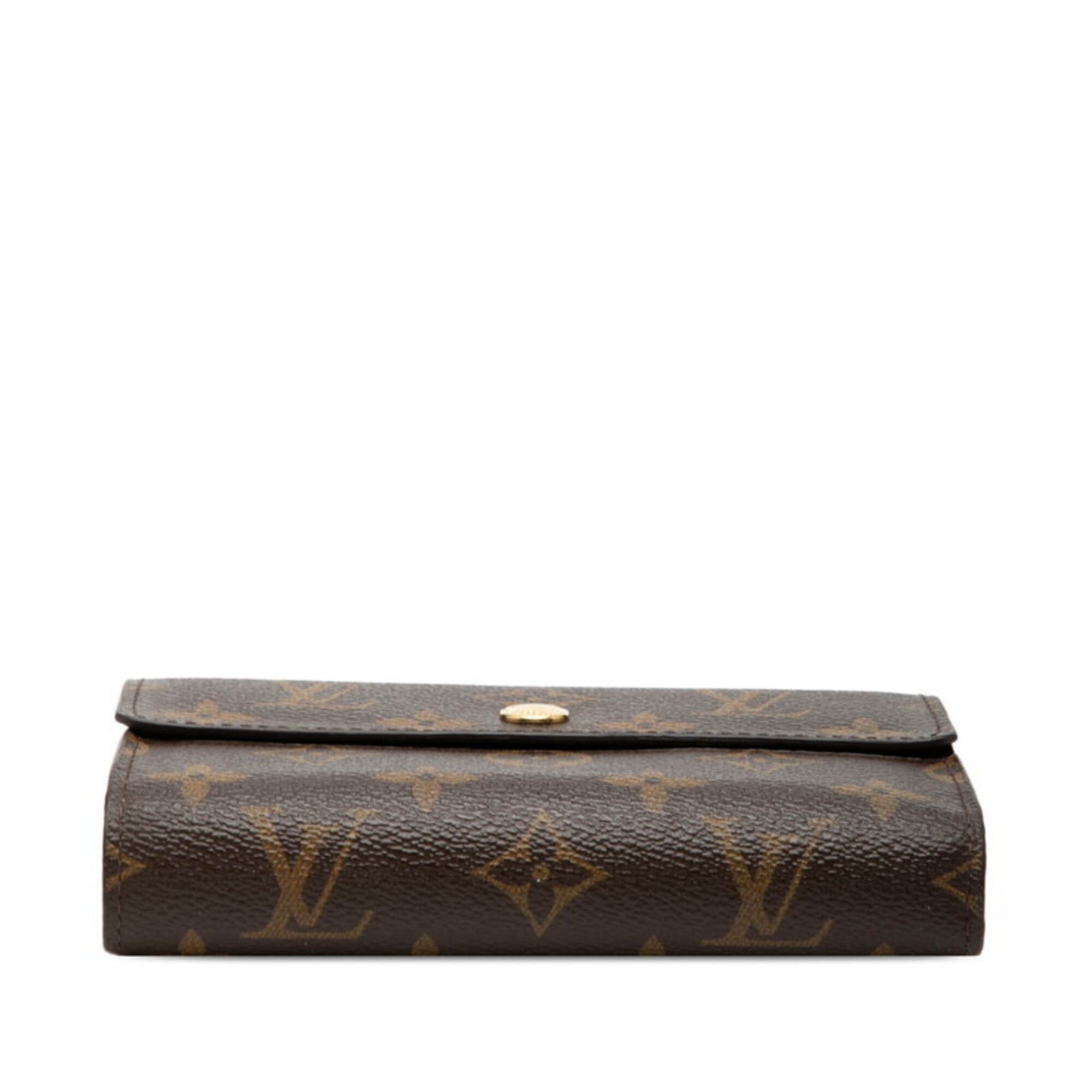 Louis Vuitton Louis Vuitton Monogram Portefeuille Alexandra Tri-fold Wallet M60047 Brown Leather Women's LOUIS VUITTON Size ONE SIZE - 3 Thumbnail