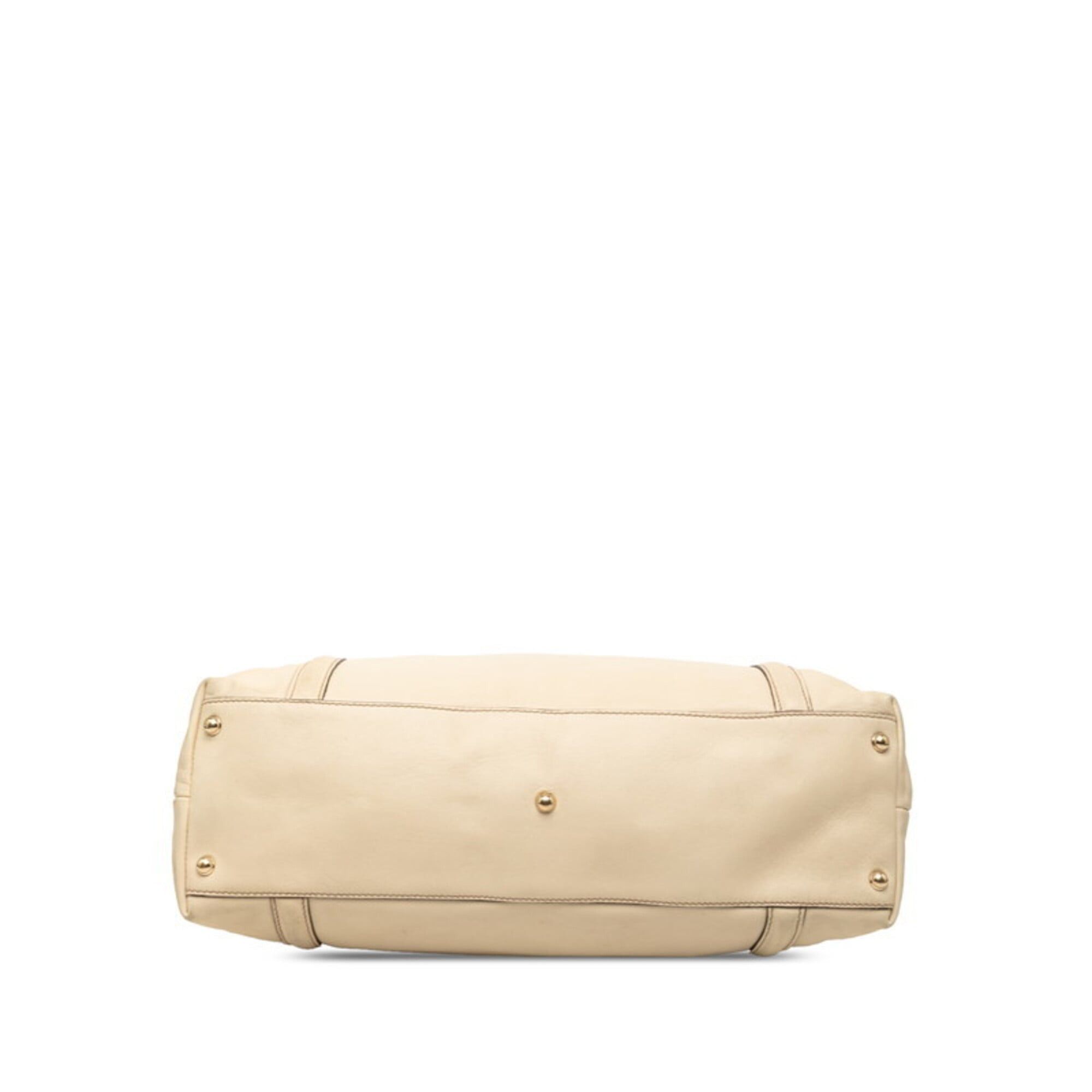 Gucci Gucci Interlocking G Newbrid Tote Bag Shoulder 162094 Ivory Beige Leather Women's GUCCI Size ONE SIZE - 3 Thumbnail