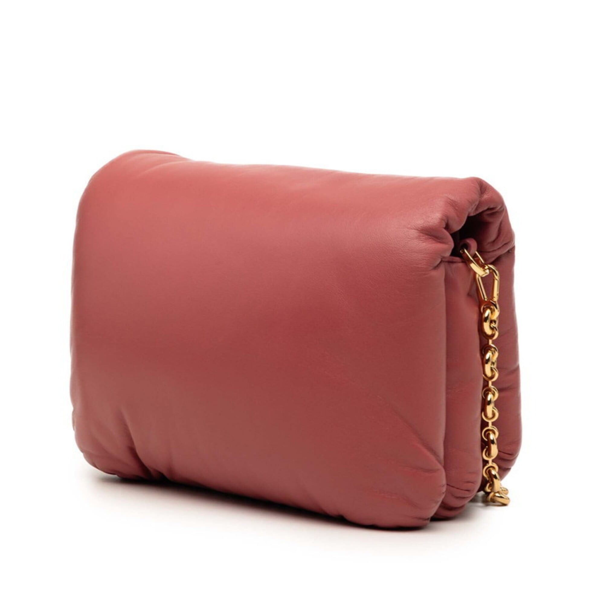 Loewe Loewe Anagram Goya Puffer Chain Shoulder Bag, Pink Leather, Women's LOEWE Size ONE SIZE - 2 Thumbnail