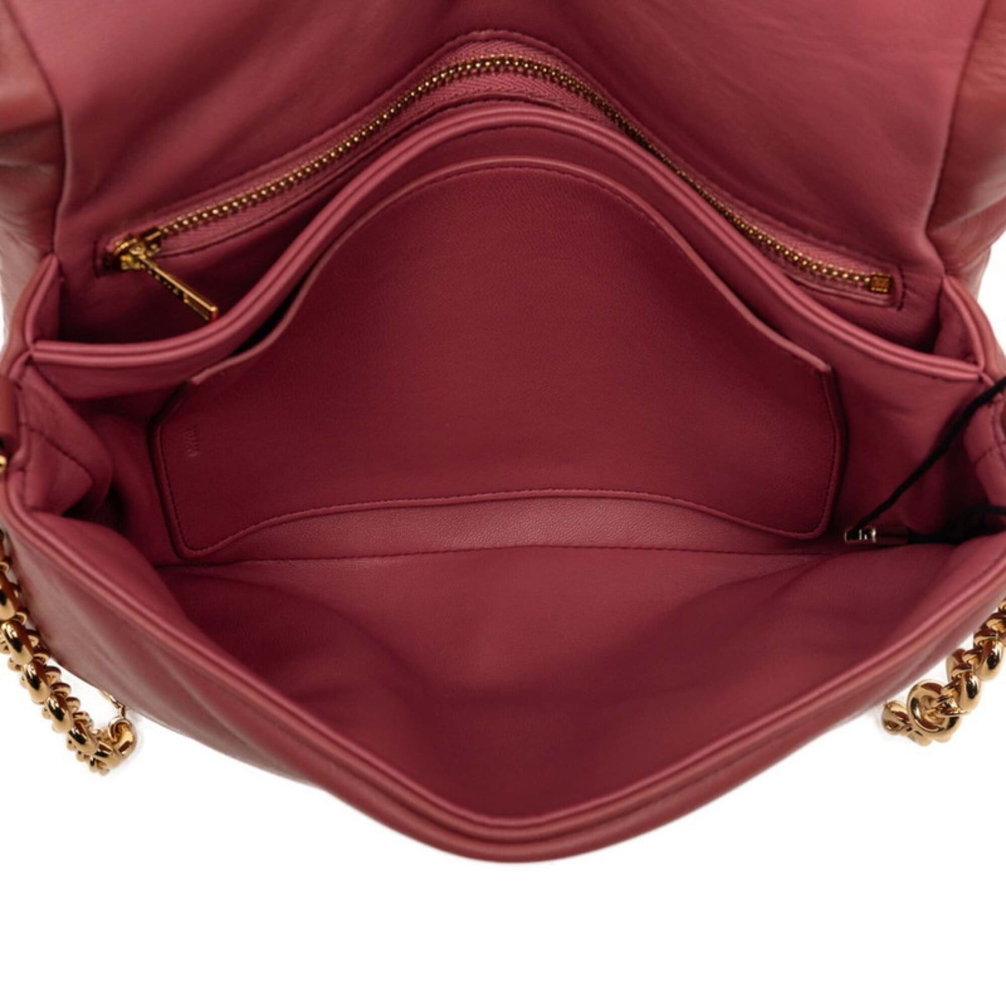 Loewe Loewe Anagram Goya Puffer Chain Shoulder Bag, Pink Leather, Women's LOEWE Size ONE SIZE - 4 Thumbnail